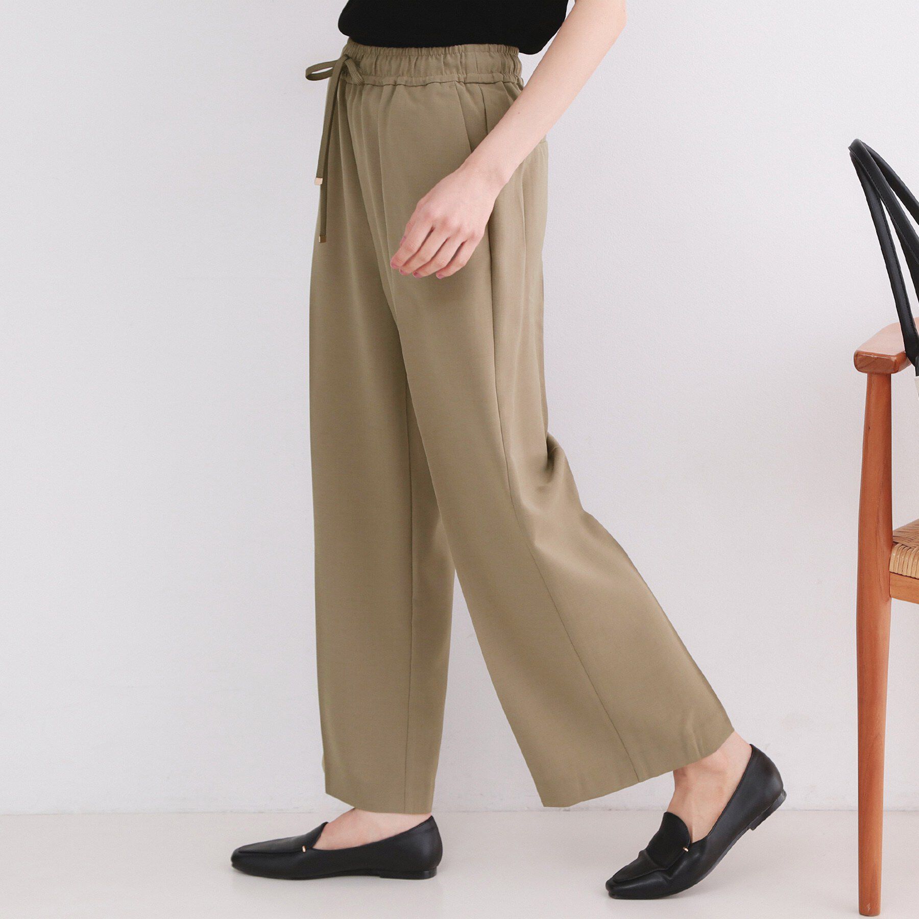 OPAQUE.CLIP「《丈が選べる/SS-LLサイズ》美脚ストレッチイージーワイドパンツ/セットアップ対応【防シワ/洗濯機」|その他|