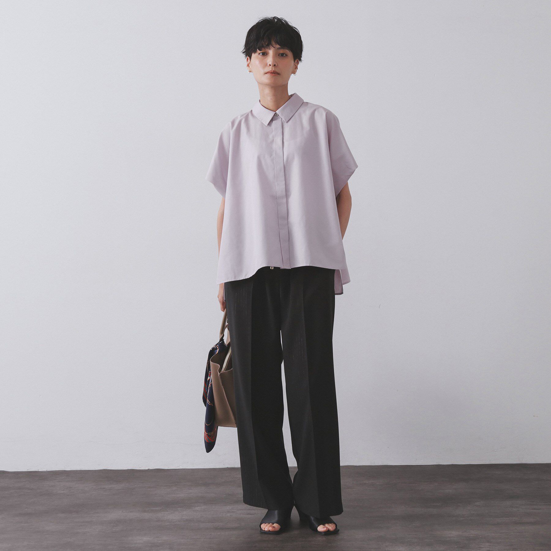 OPAQUE.CLIP「《andGIRL掲載》リラクシーシャツ【洗濯機洗い可】」|シャツ・ブラウス|