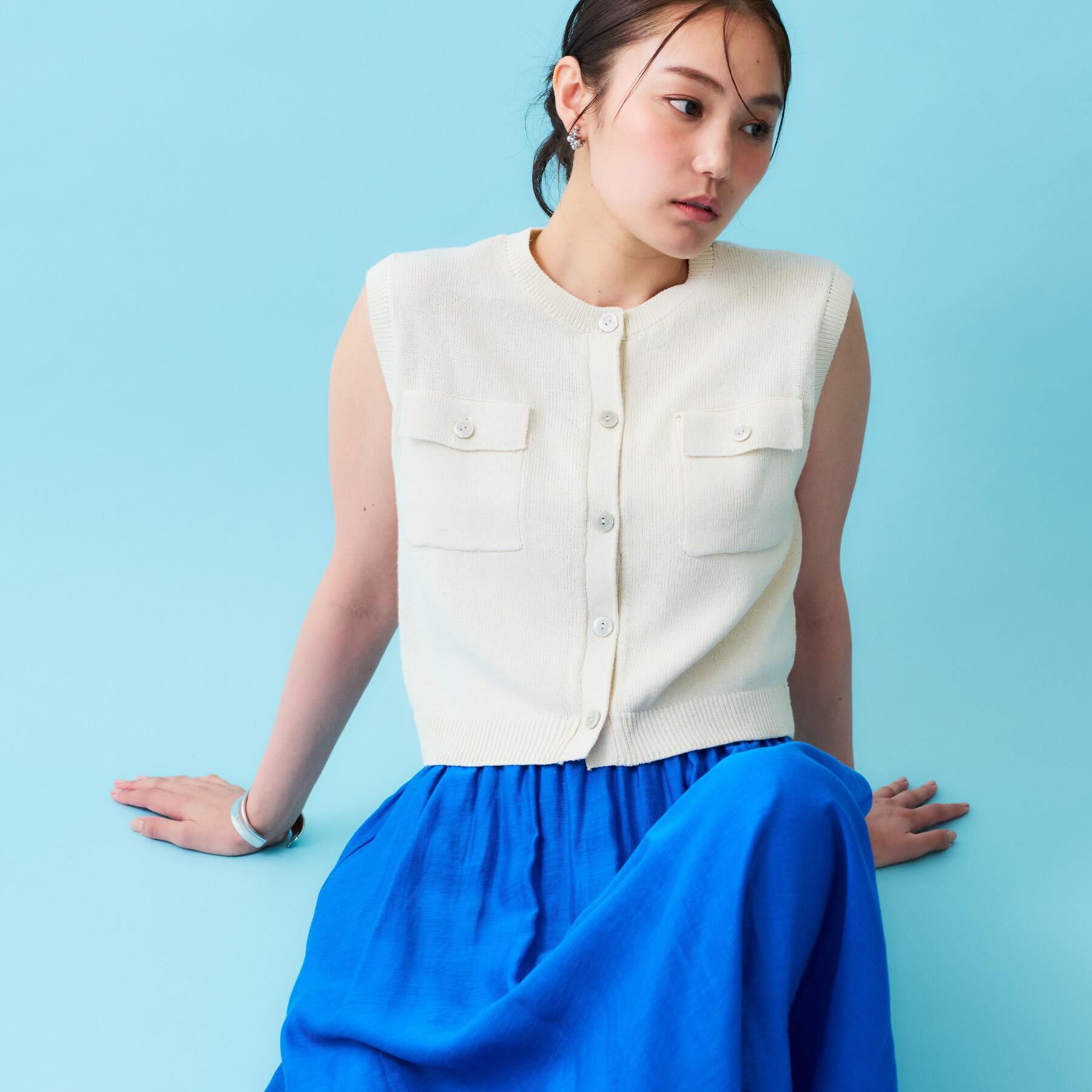 OPAQUE.CLIP「ダブルポケットニット【洗濯機洗い可】」|ニット・セーター|