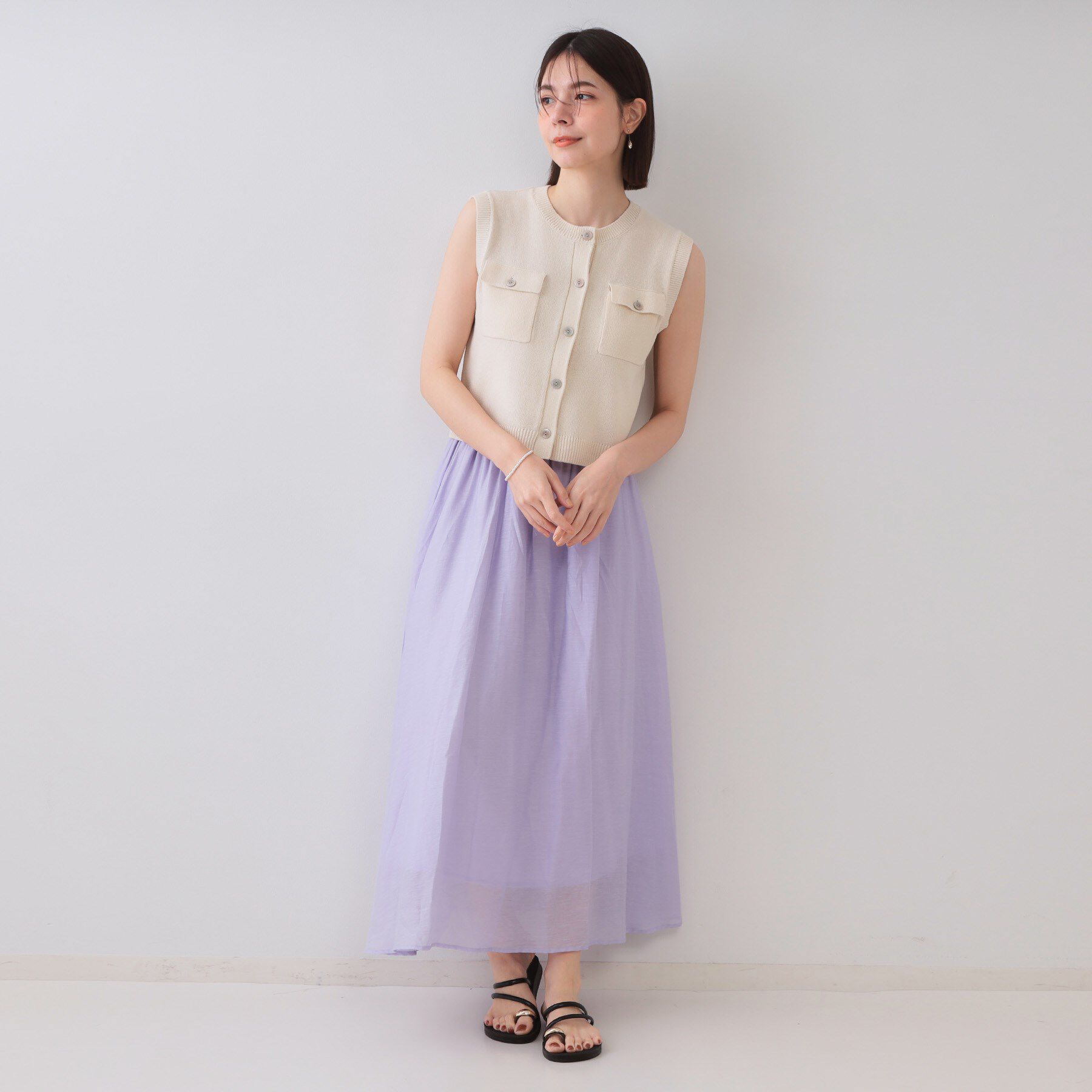 OPAQUE.CLIP「ダブルポケットニット【洗濯機洗い可】」|ニット・セーター|