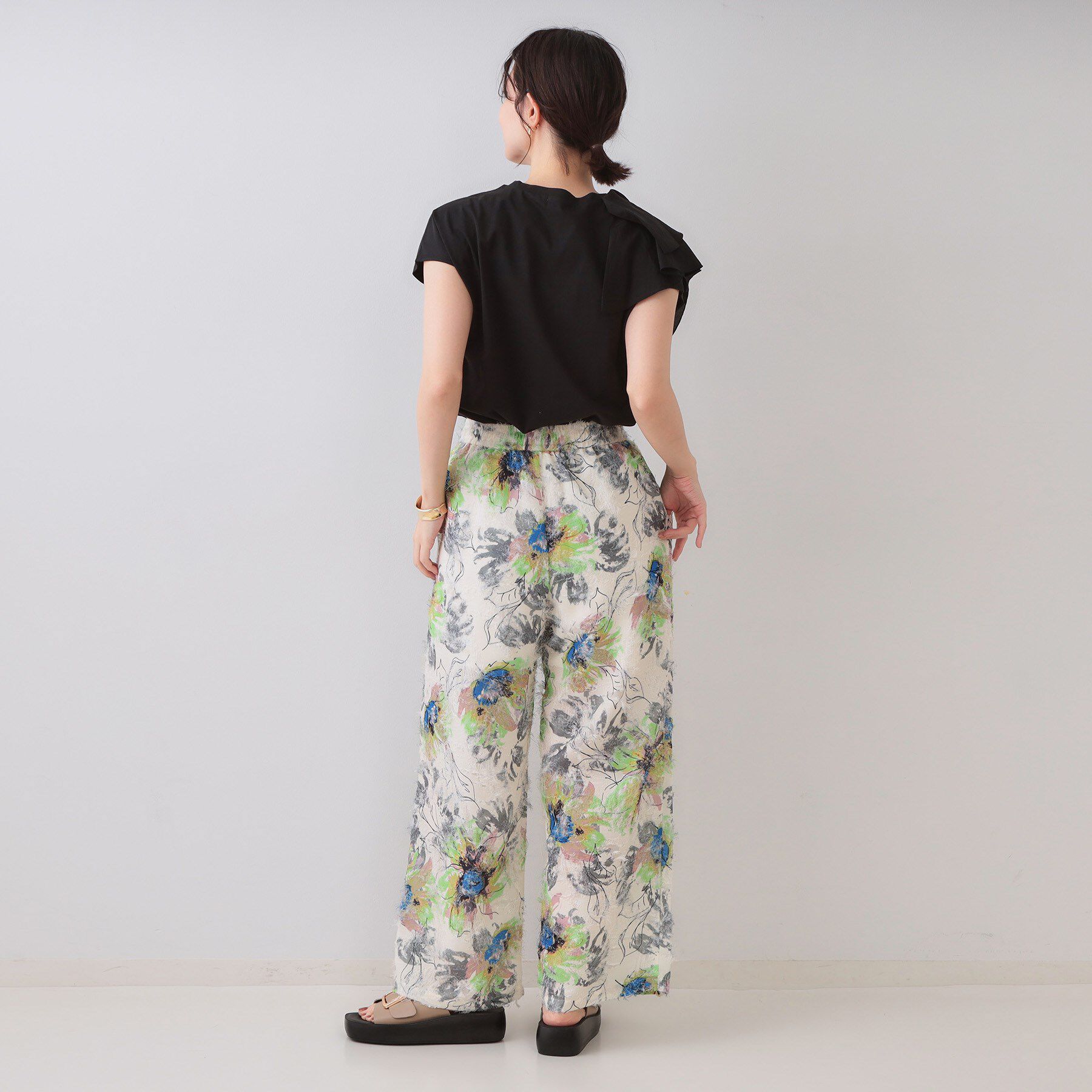 OPAQUE.CLIP「フリンジジャカードプリントイージーパンツ【洗濯機洗い可】」|その他|