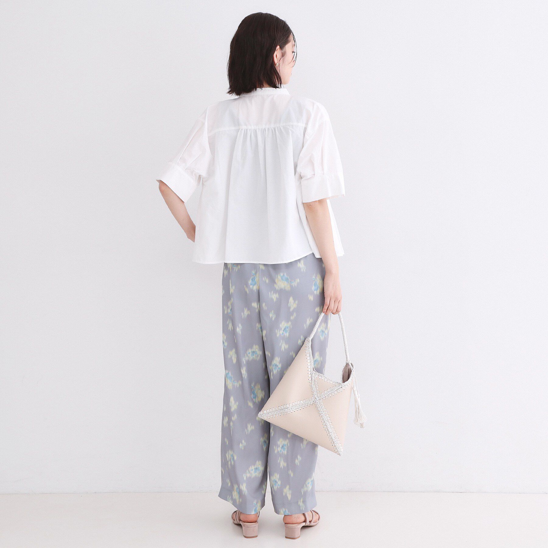 OPAQUE.CLIP「ピンタックフレアシャツ【洗濯機洗い可】」|シャツ・ブラウス|