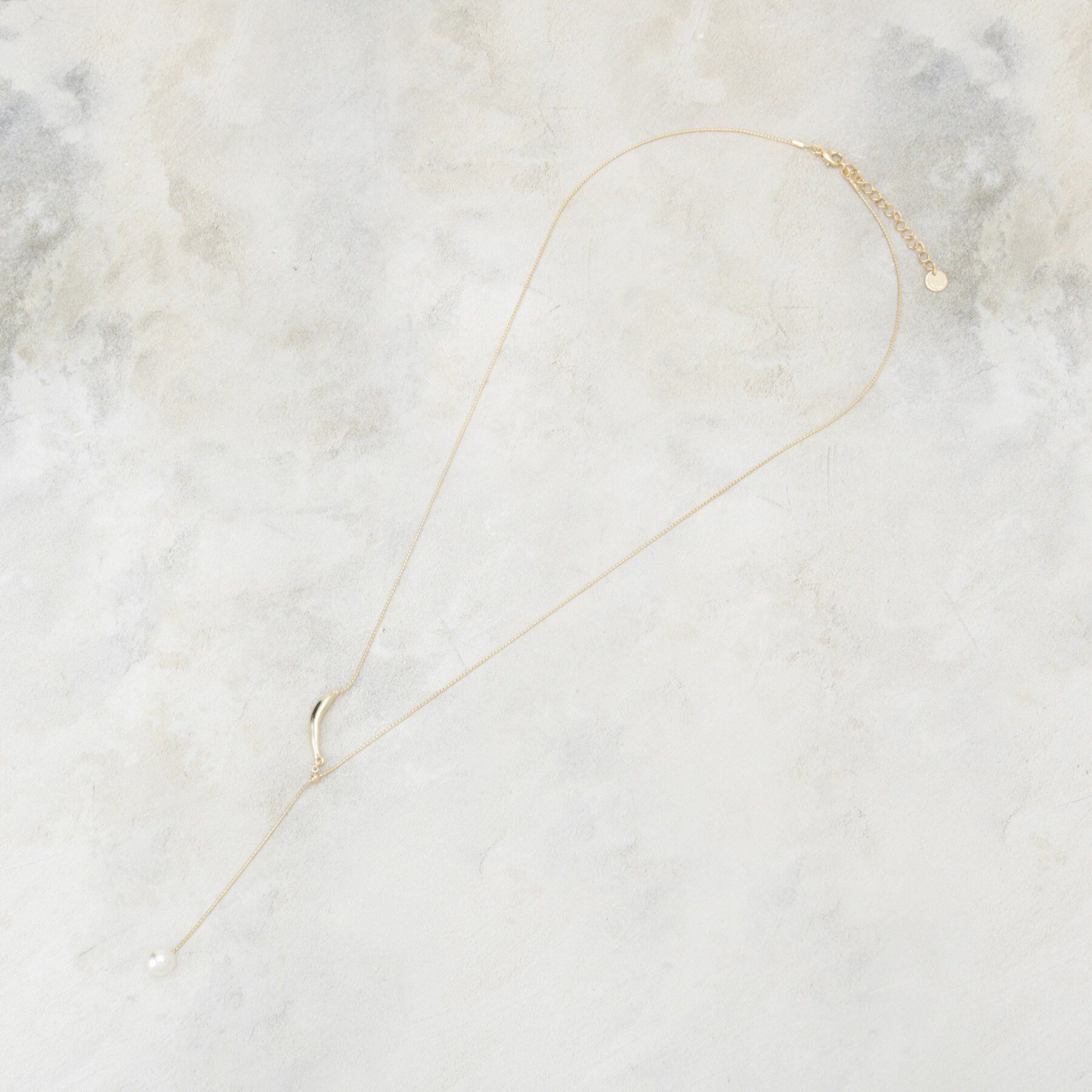 OPAQUE.CLIP「ニュアンスバー&times;フェイクパール　スライドネックレス」|ネックレス|