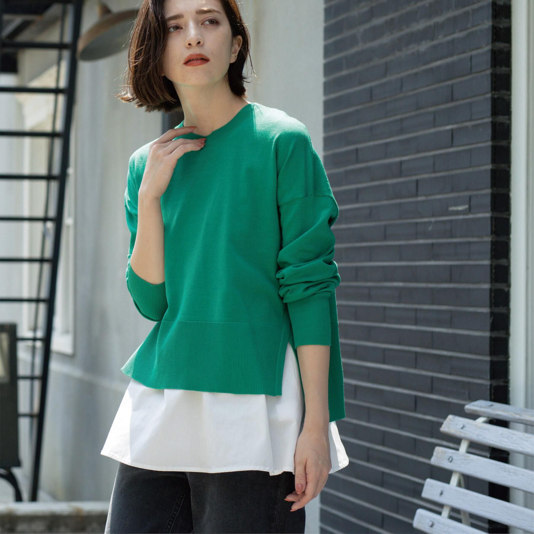 OPAQUE.CLIP「《ツインセット》リラクシーサイドスリットニット&times;ドッキングタンク【洗濯機洗い可】」|その他|