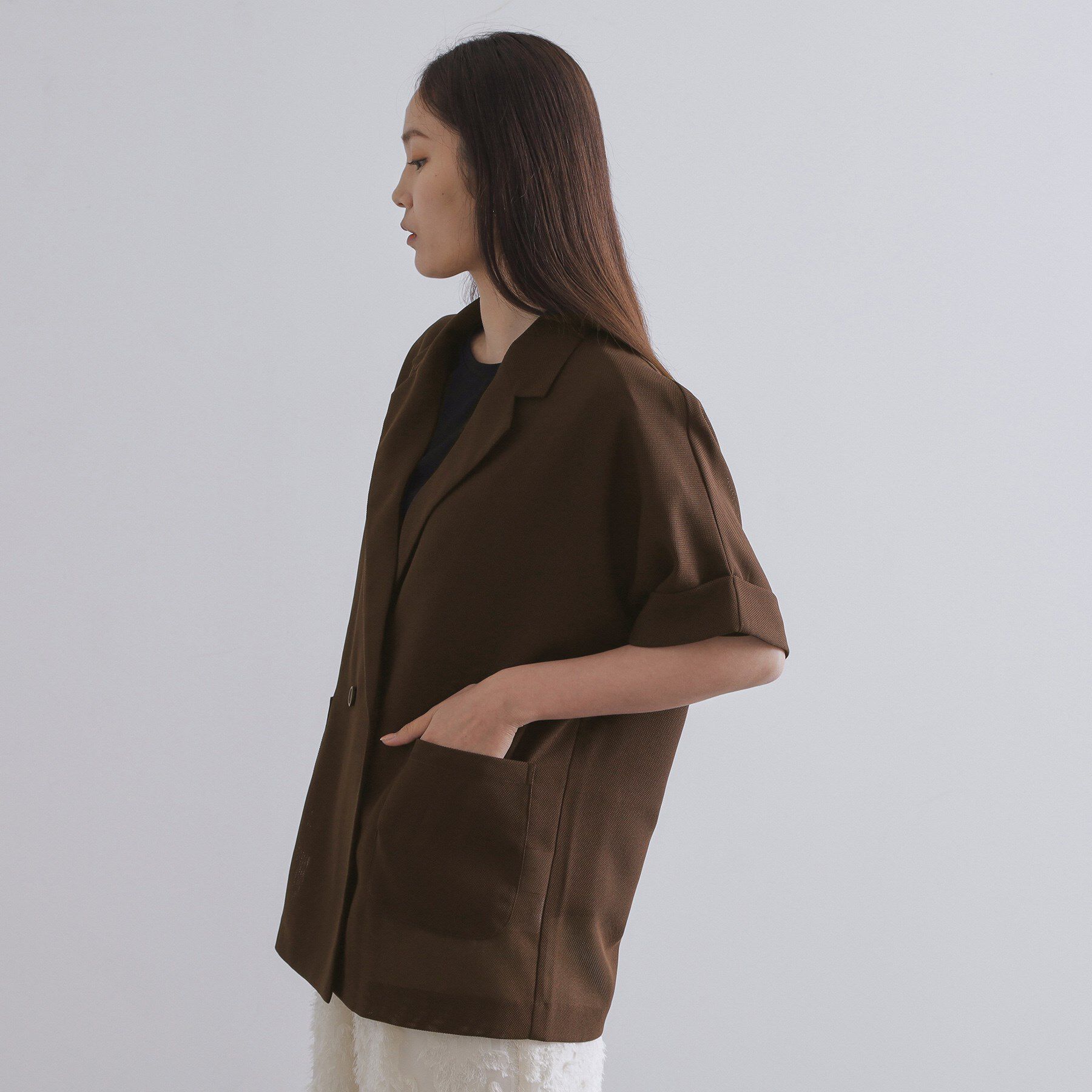 OPAQUE.CLIP「メッシュテーラードジャケット【洗濯機洗い可】」|テーラードジャケット|