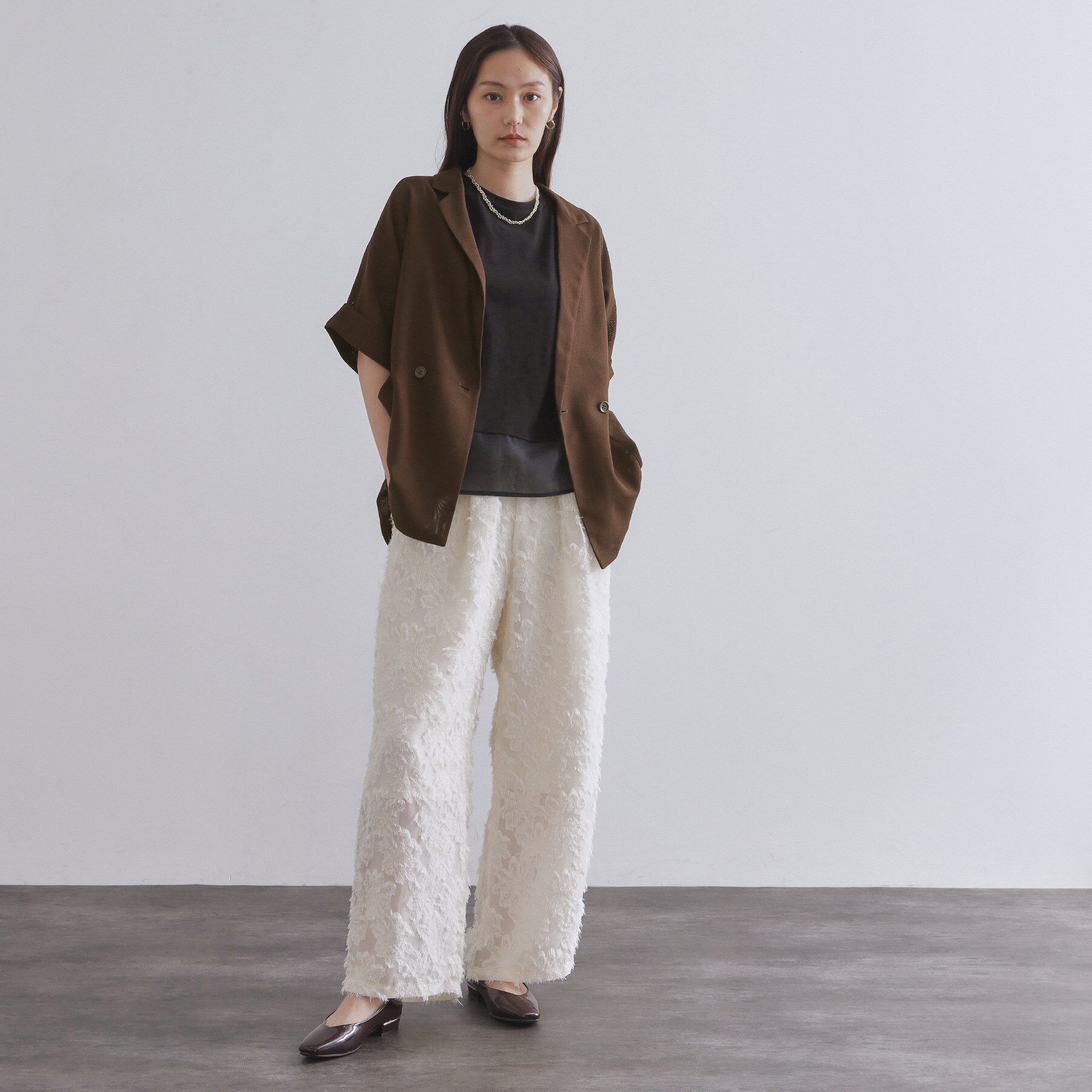 OPAQUE.CLIP「メッシュテーラードジャケット【洗濯機洗い可】」|テーラードジャケット|