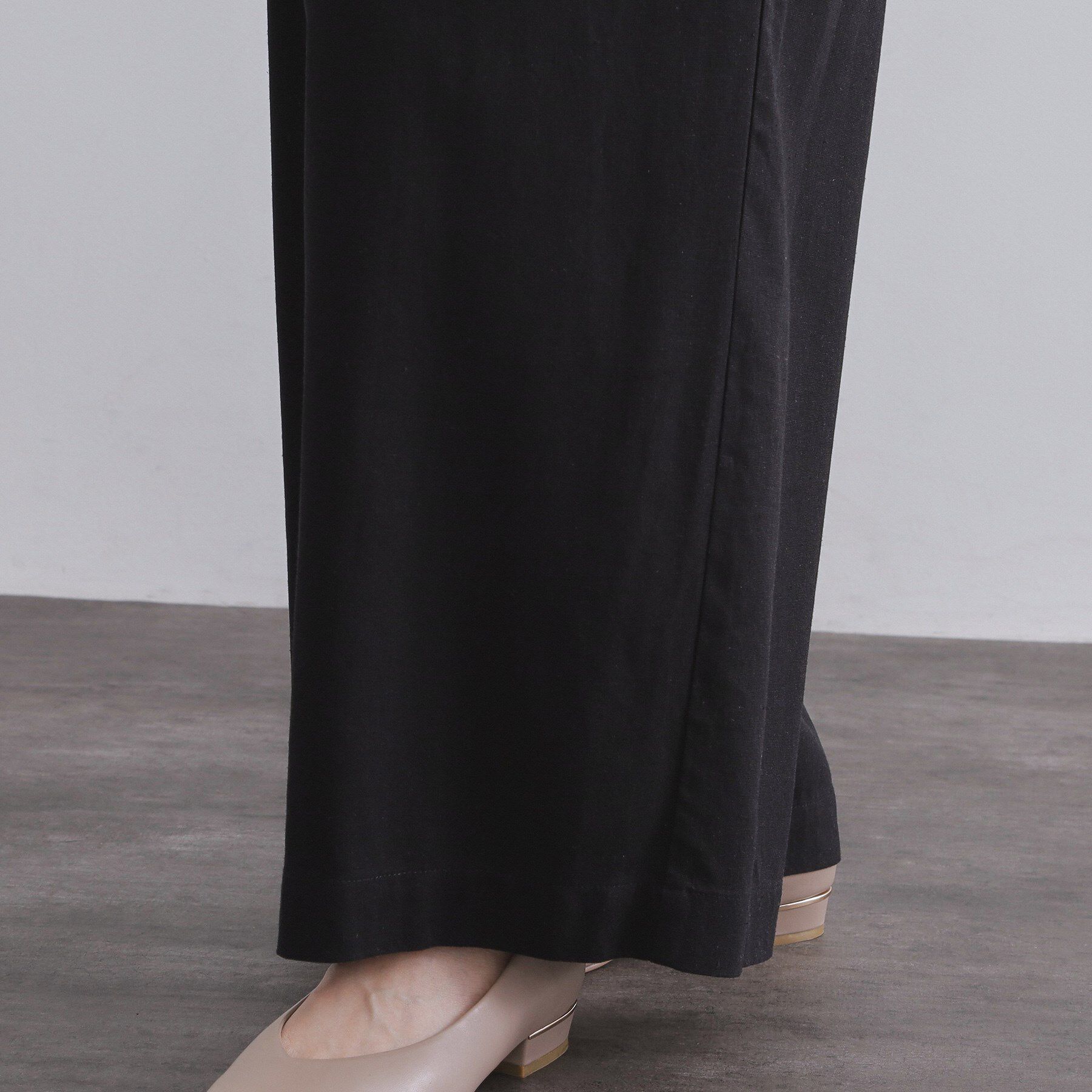 OPAQUE.CLIP「《Can Cam掲載》麻混ベルト付きオールインワン【洗濯機洗い可】」|オールインワン|