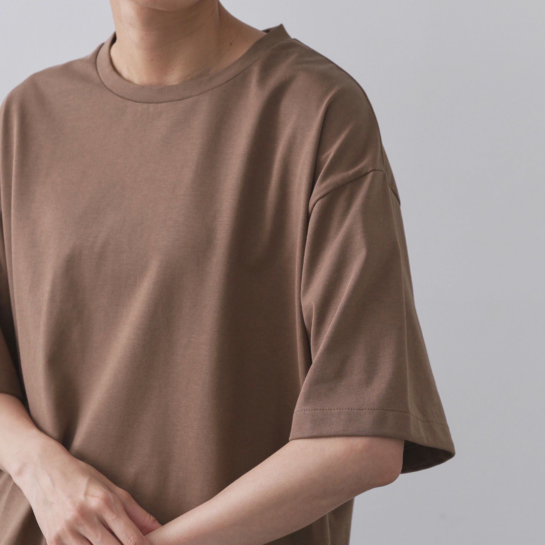 OPAQUE.CLIP「裾ドロストTシャツ【洗濯機洗い可】」|Tシャツ・カットソー|