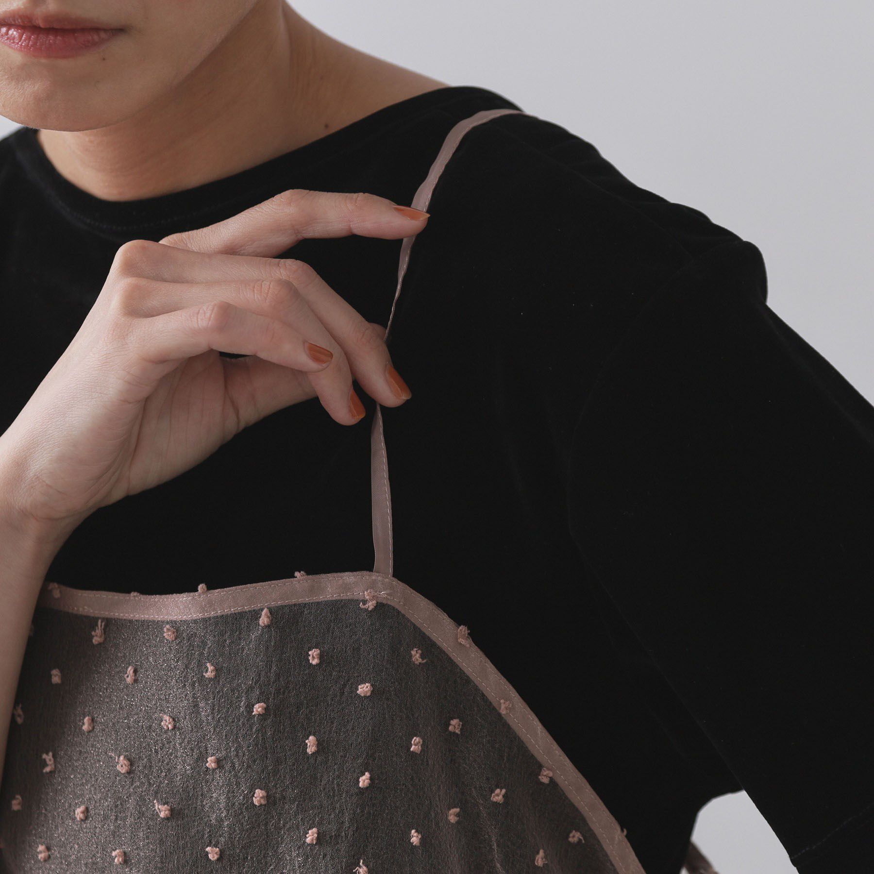 OPAQUE.CLIP「シアードットレイヤードキャミワンピース【洗濯機洗い可】」|ワンピース|