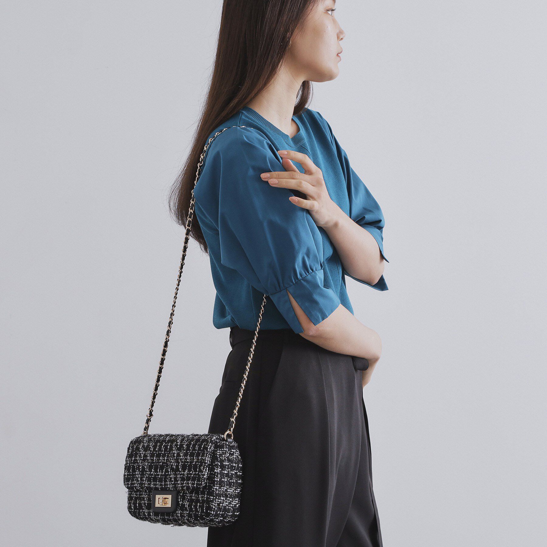 OPAQUE.CLIP「パフィーキルティングチェーンショルダーバッグ」|ショルダー・メッセンジャー|