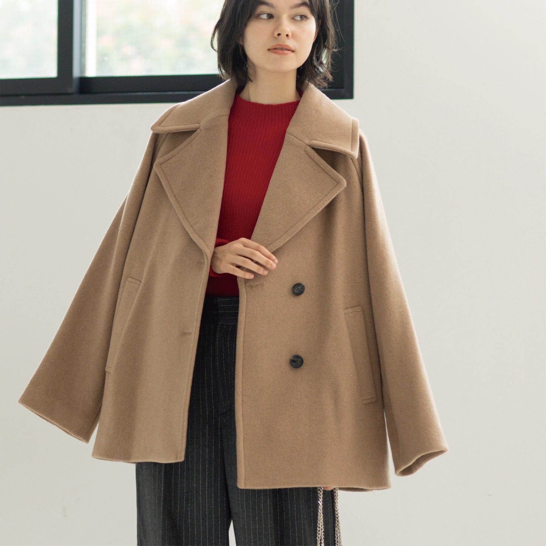 OPAQUE.CLIP「カシミヤブレンドウールミドルピーコート」|ピーコート|