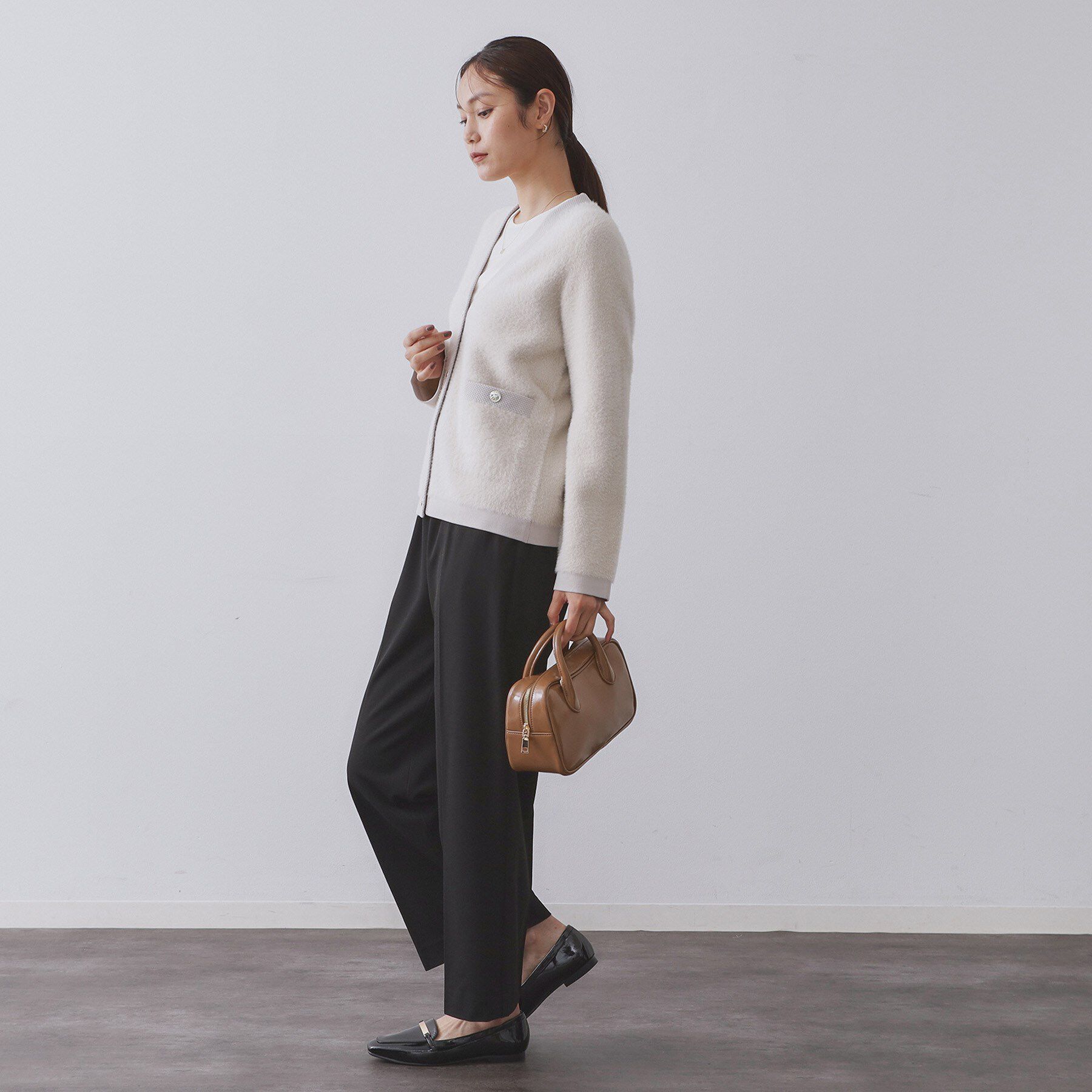 OPAQUE.CLIP「フェザーヤーンカーディガン【洗濯機OK/抗ピル】」|カーディガン|