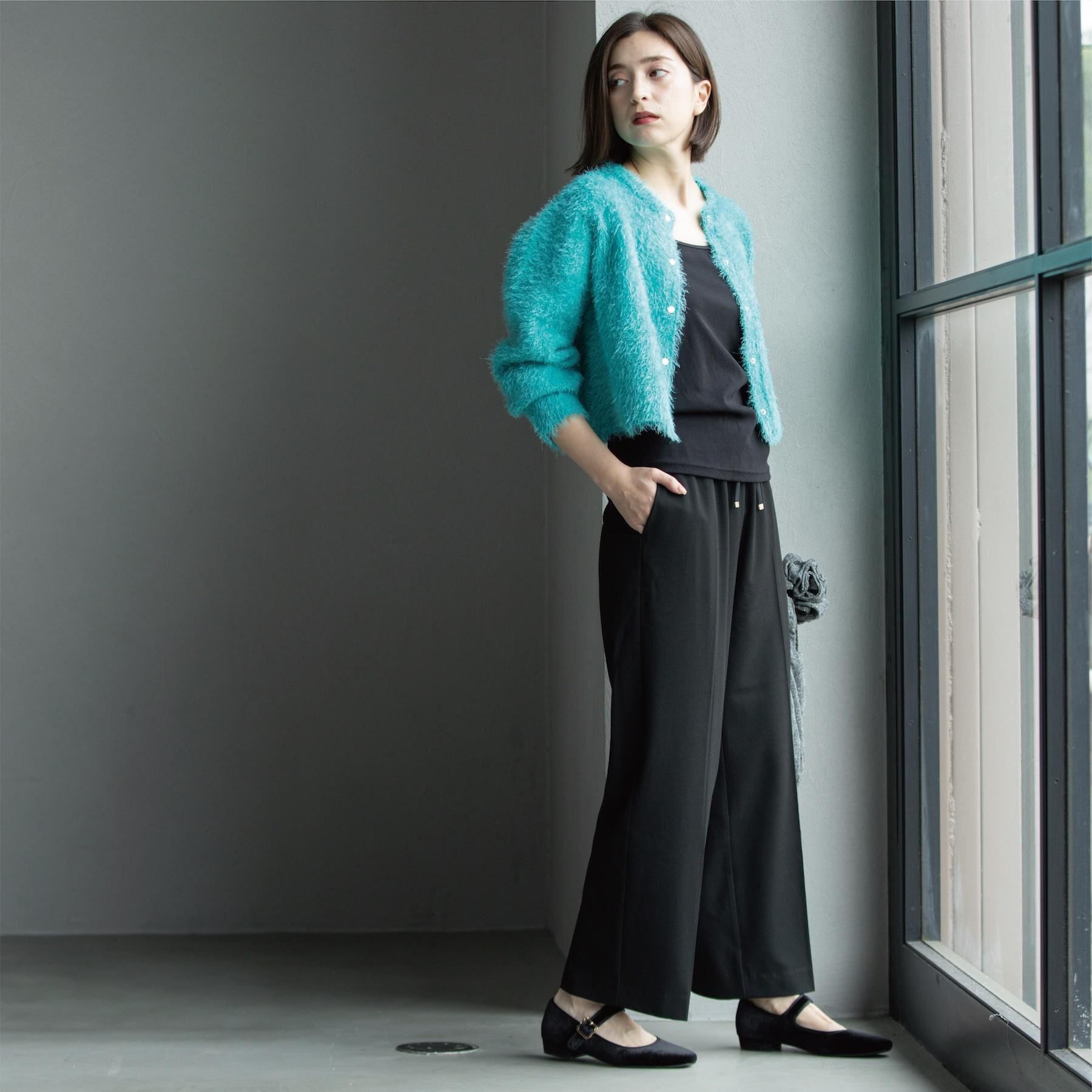 OPAQUE.CLIP「ウォームタッチ イージーワイドパンツ【洗濯機洗OK/ストレッチ】≪SS～LL≫」|その他|