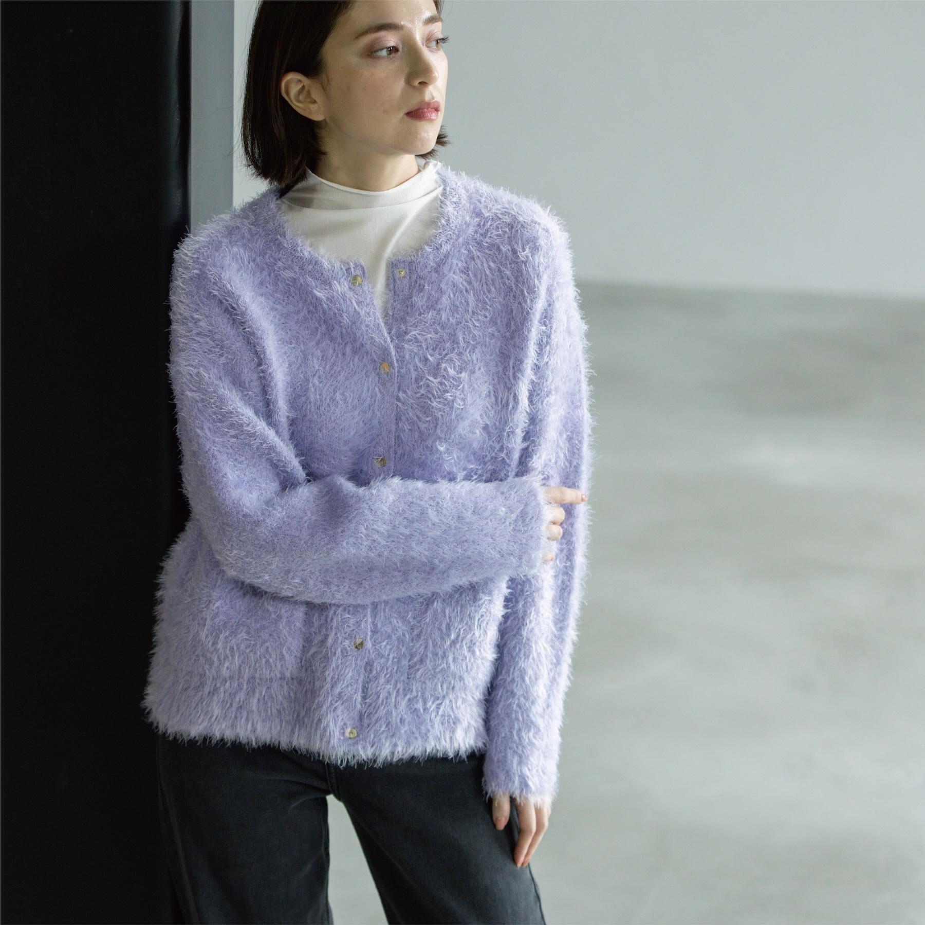 OPAQUE.CLIP「シャギーミドルカーディガン【洗濯機OK】《6col》」|カーディガン|