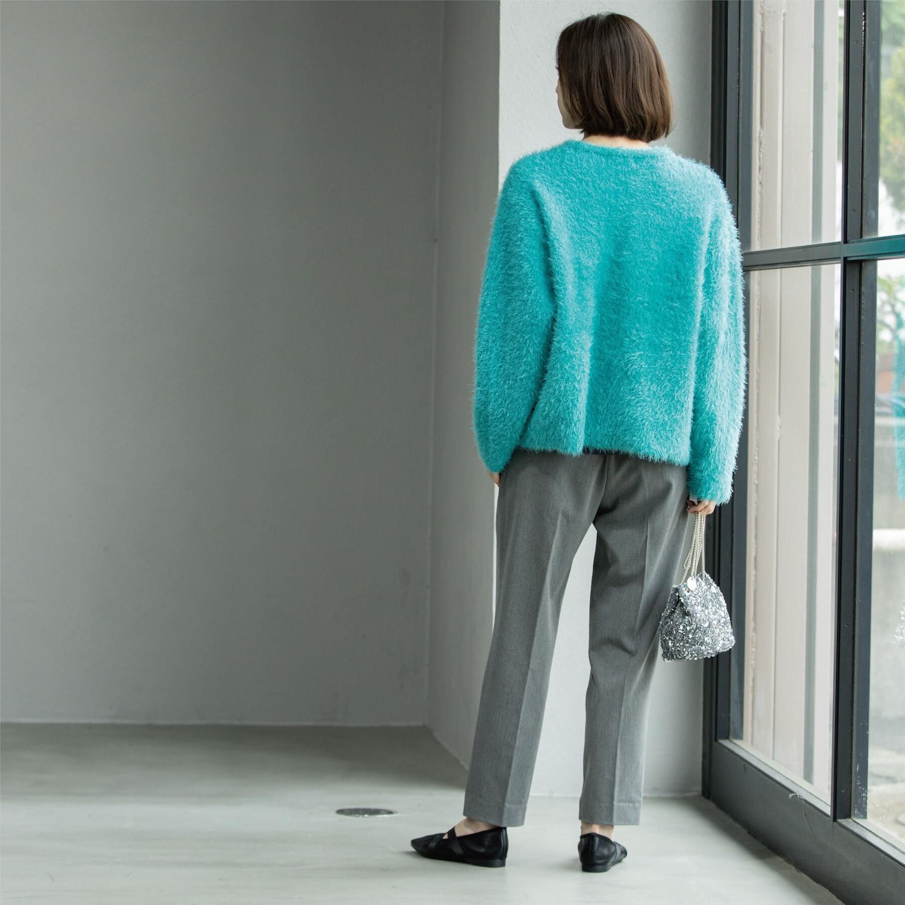 OPAQUE.CLIP「シャギーミドルカーディガン【洗濯機OK】《6col》」|カーディガン|