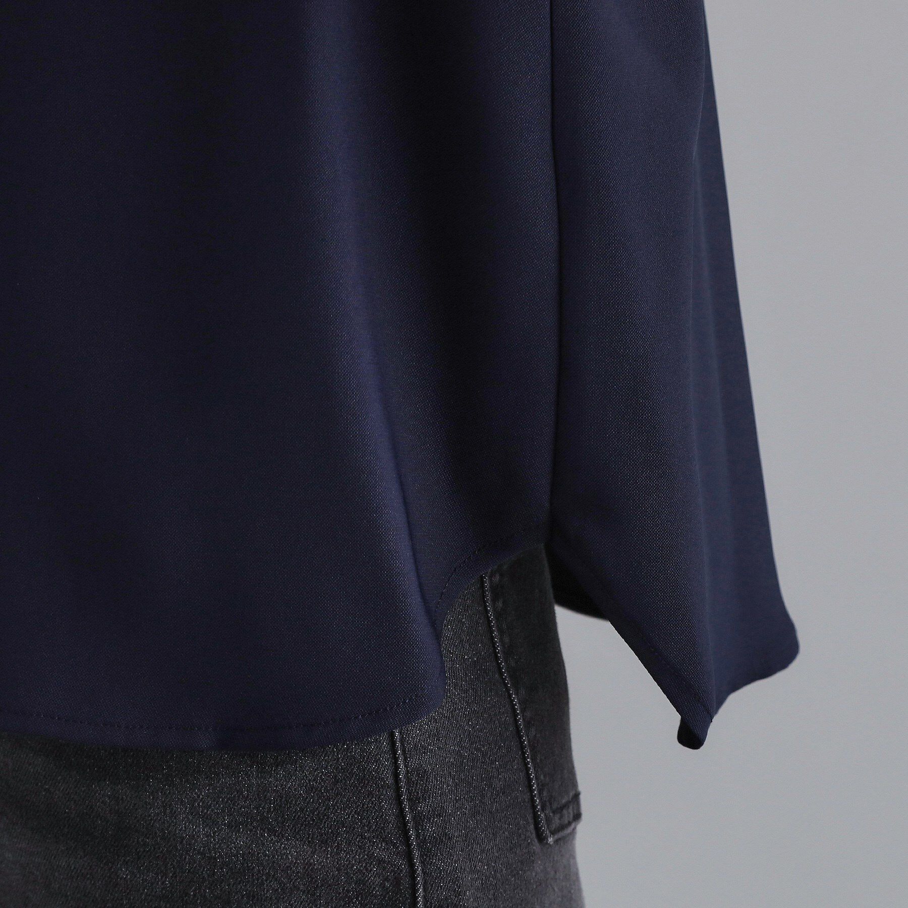 OPAQUE.CLIP「【es】ブザム切替バンドカラーシャツブラウス【洗濯機OK/防シワ/UVケア/接触冷感】」|シャツ・ブラウス|