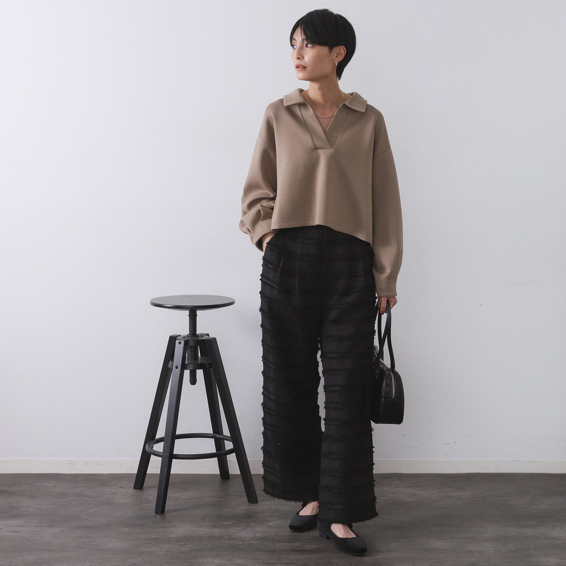 OPAQUE.CLIP「スキッパートップス【UVケア/洗濯機OK】」|Tシャツ・カットソー|