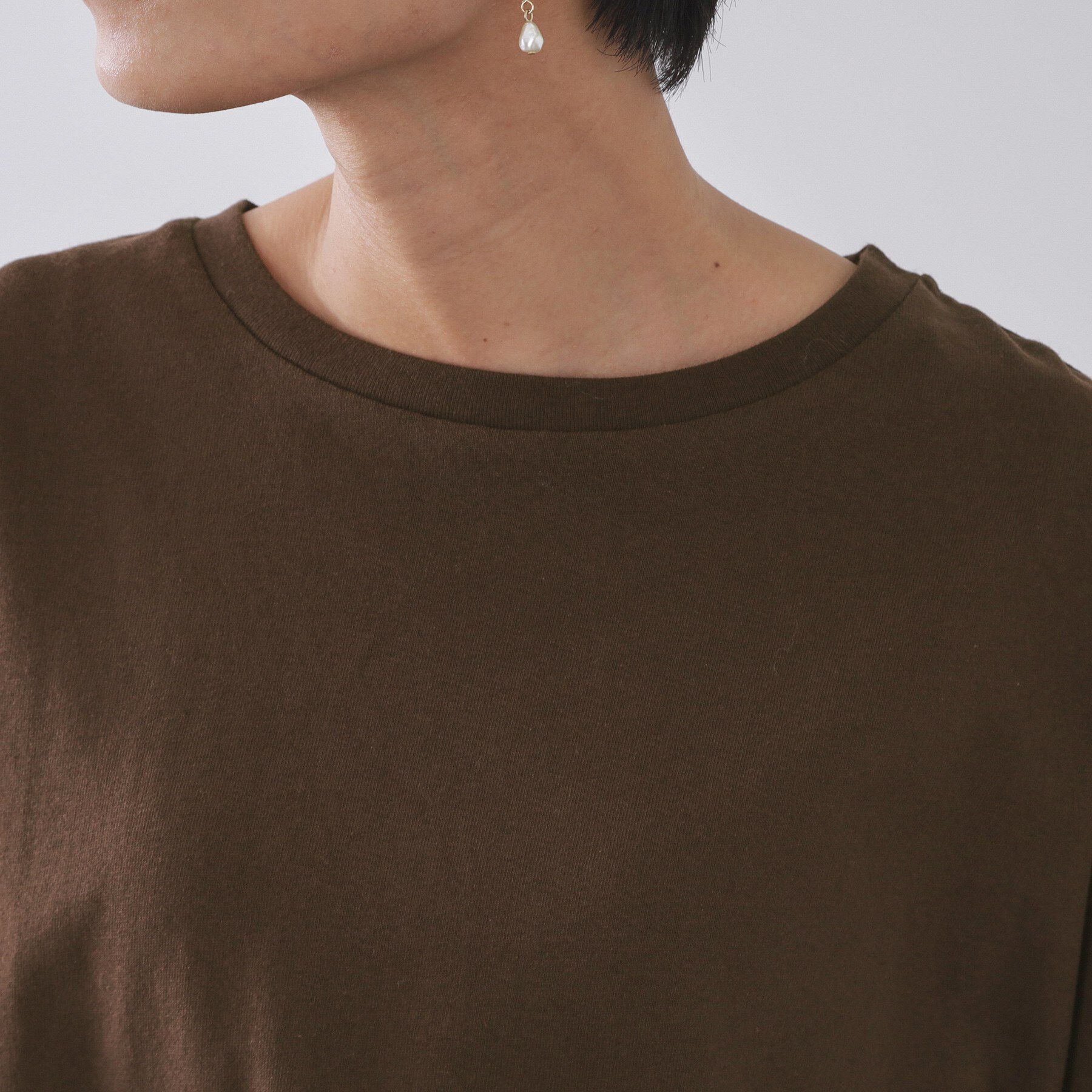 OPAQUE.CLIP「リラクシーロングTシャツ【洗濯機OK】」|Tシャツ・カットソー|