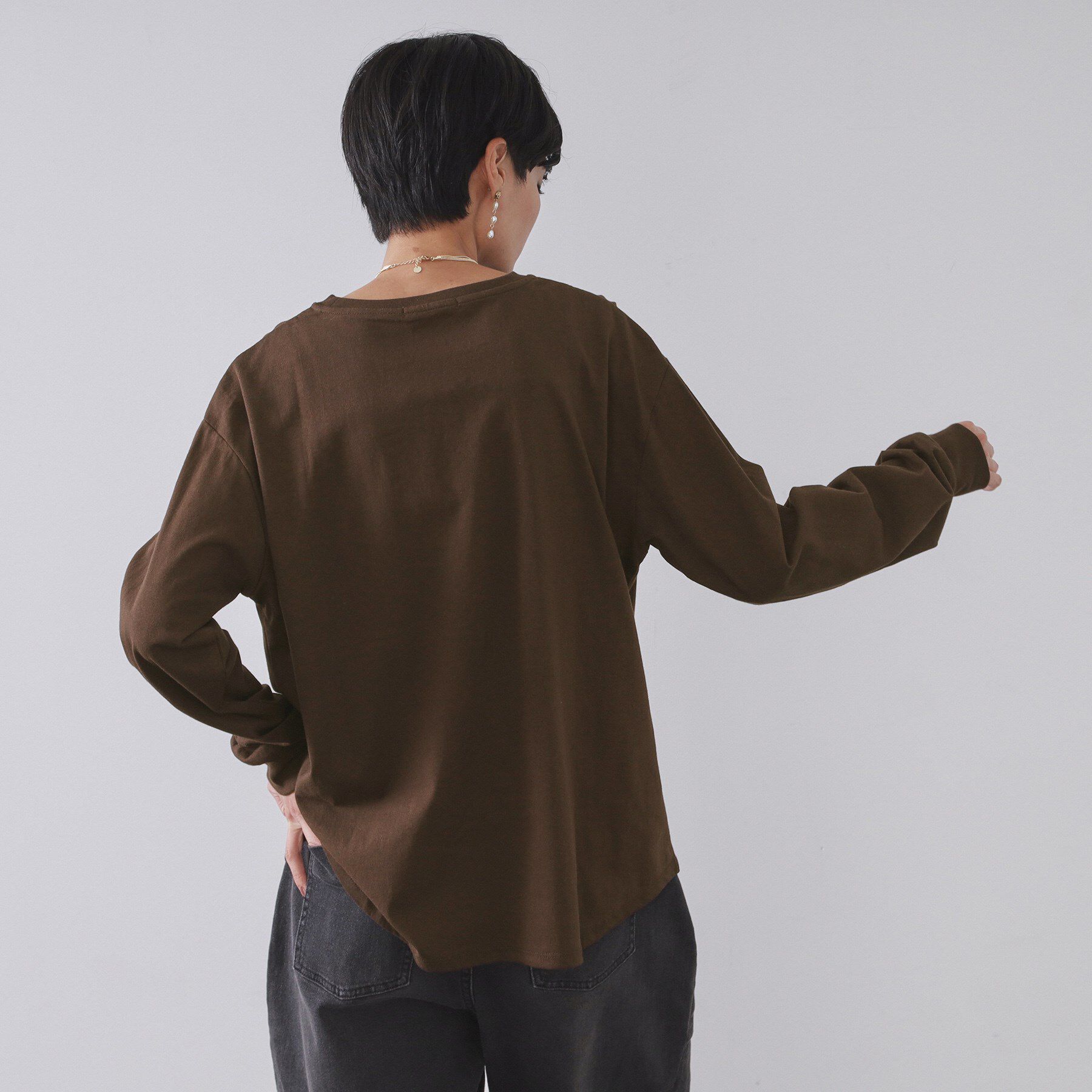 OPAQUE.CLIP「リラクシーロングTシャツ【洗濯機OK】」|Tシャツ・カットソー|