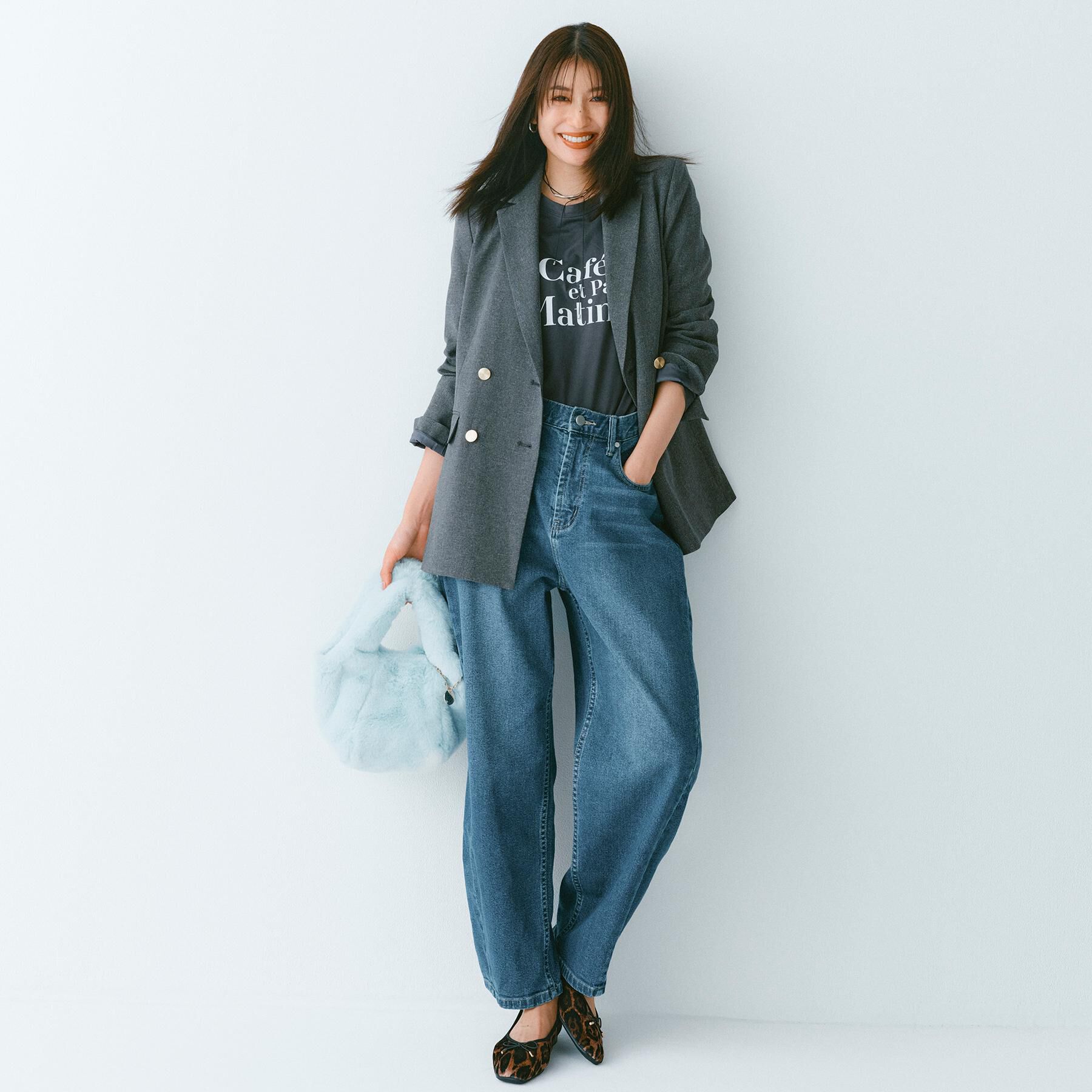 OPAQUE.CLIP「ストレッチダブルブレストテーラードジャケット/セットアップ対応可【洗濯機OK】」|テーラードジャケット|