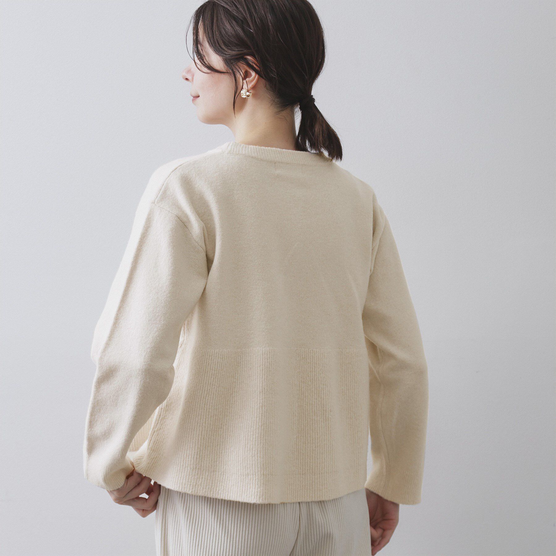OPAQUE.CLIP「ペプラムニット【洗濯機OK】」|ニット・セーター|