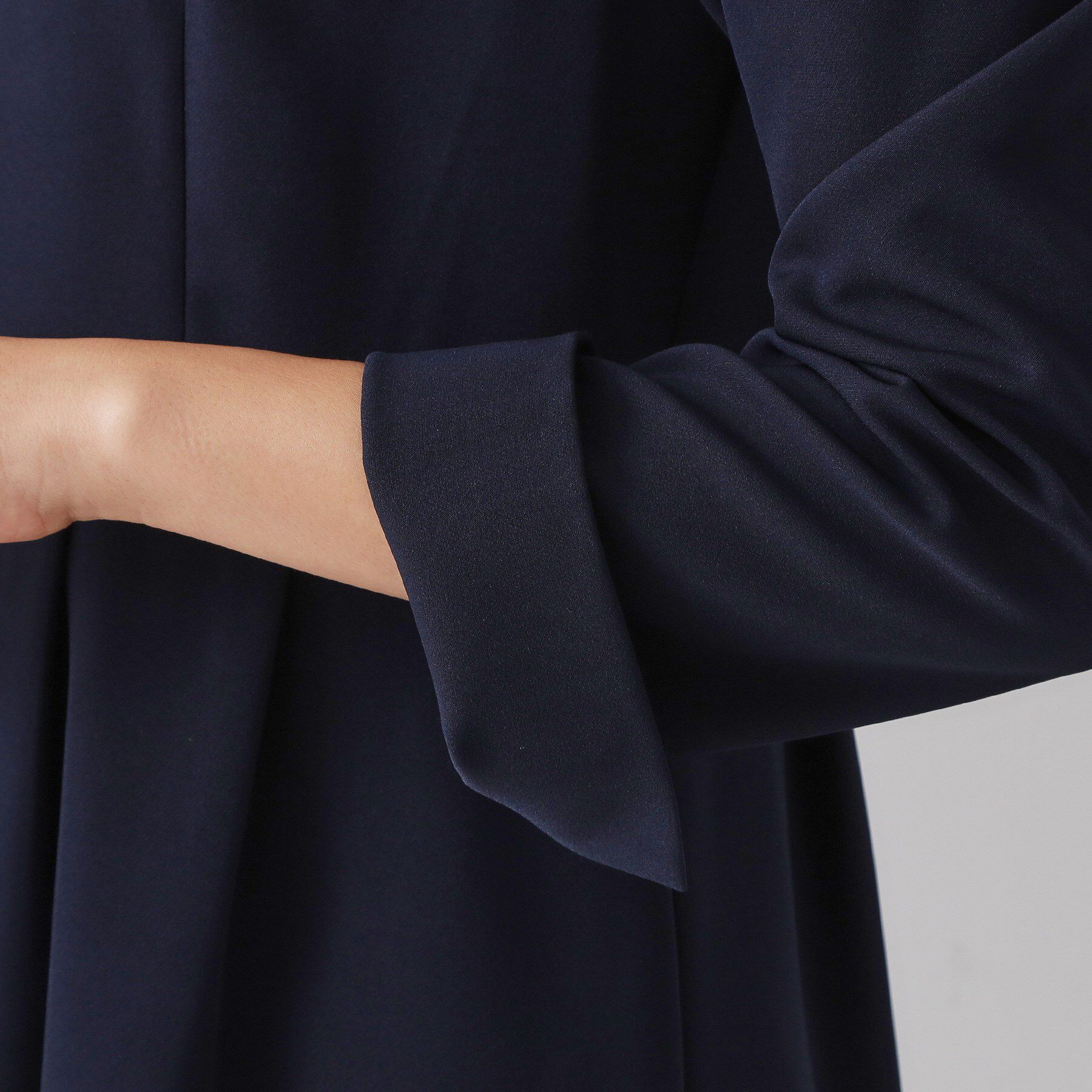 OPAQUE.CLIP「≪通勤・セレモニー対応≫フィットアンドフレアワンピースダブルクロス【洗濯機OK】」|ワンピース|