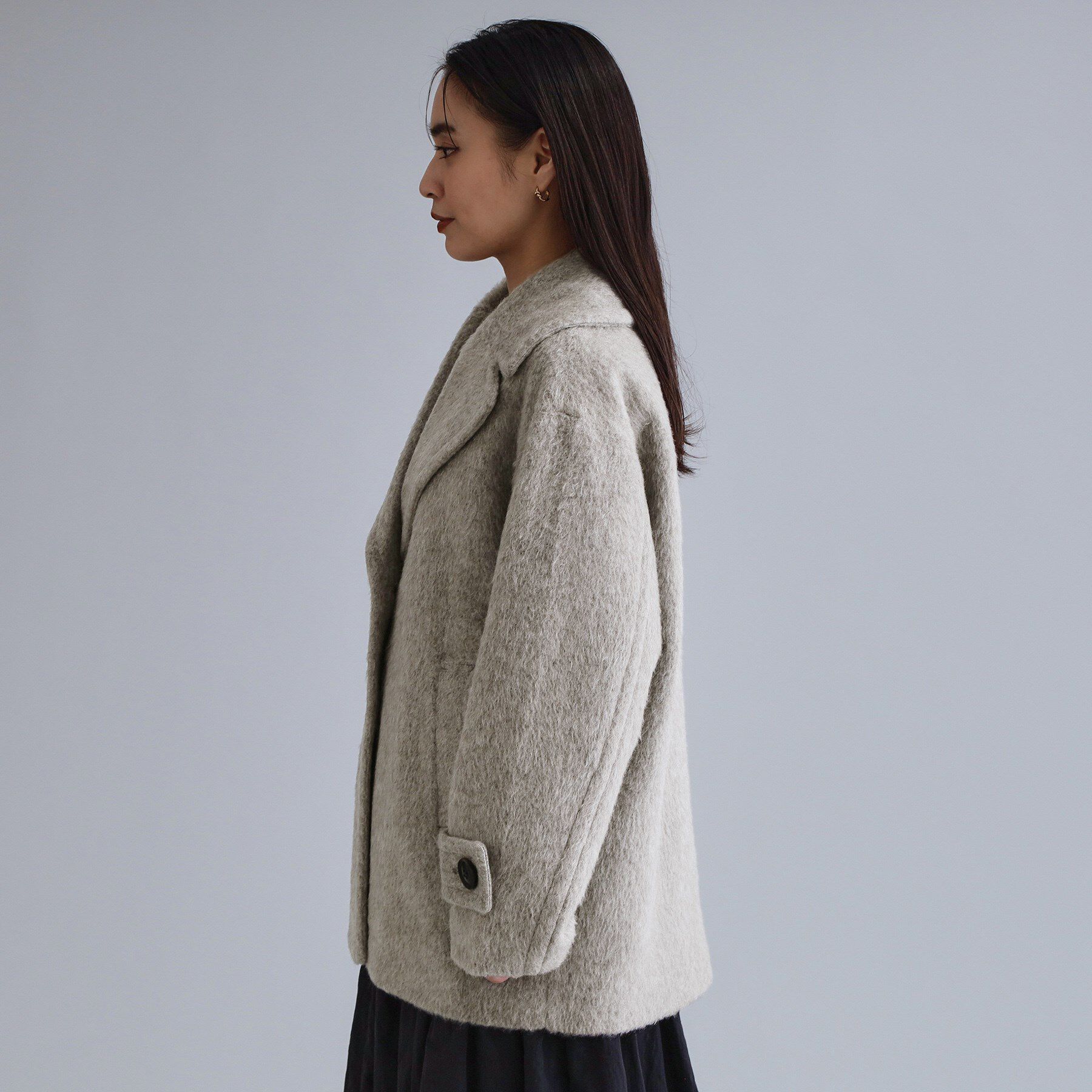 OPAQUE.CLIP「【es】《Mapel／マペル》シャギーミドルコート」|チェスターコート|