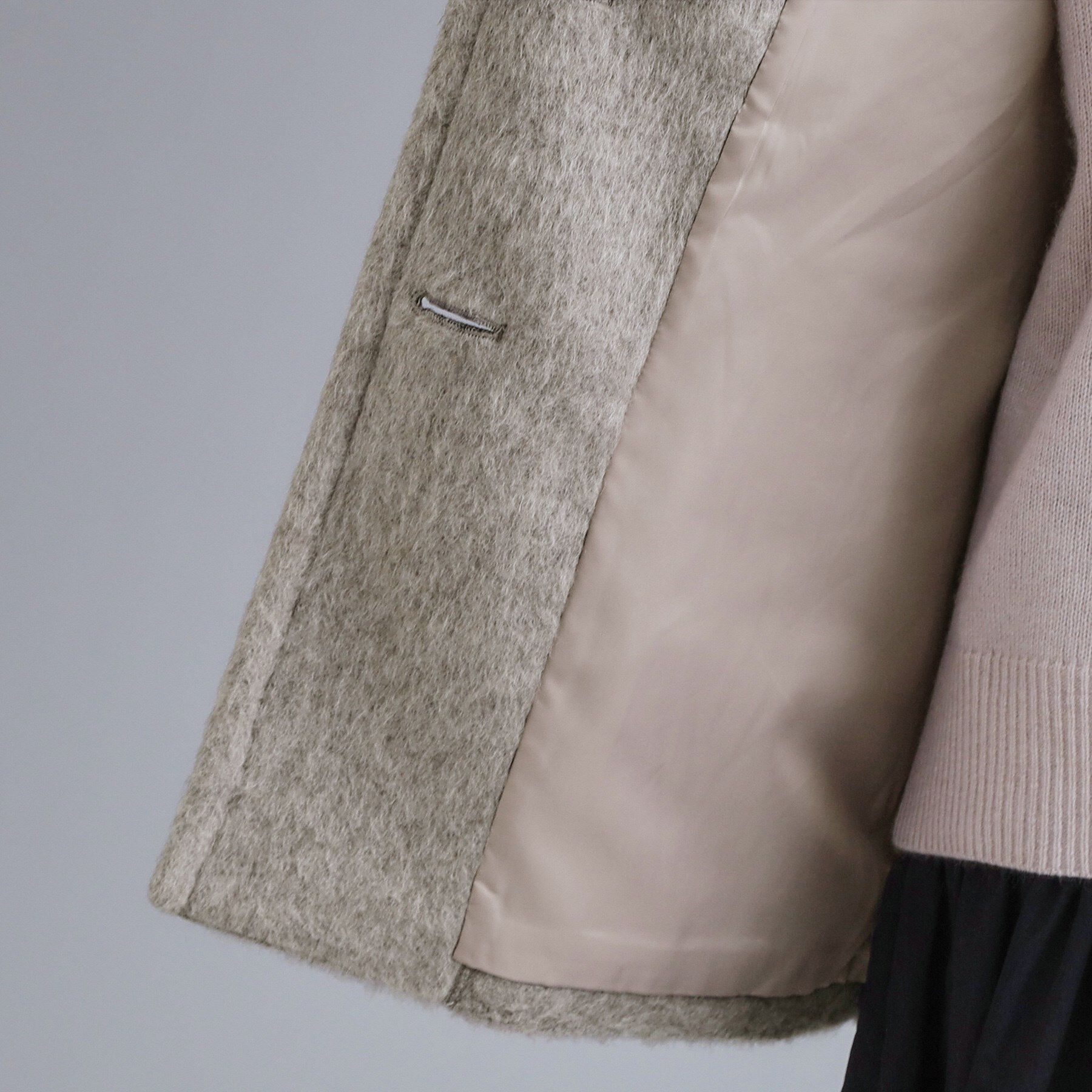 OPAQUE.CLIP「【es】《Mapel／マペル》シャギーミドルコート」|チェスターコート|