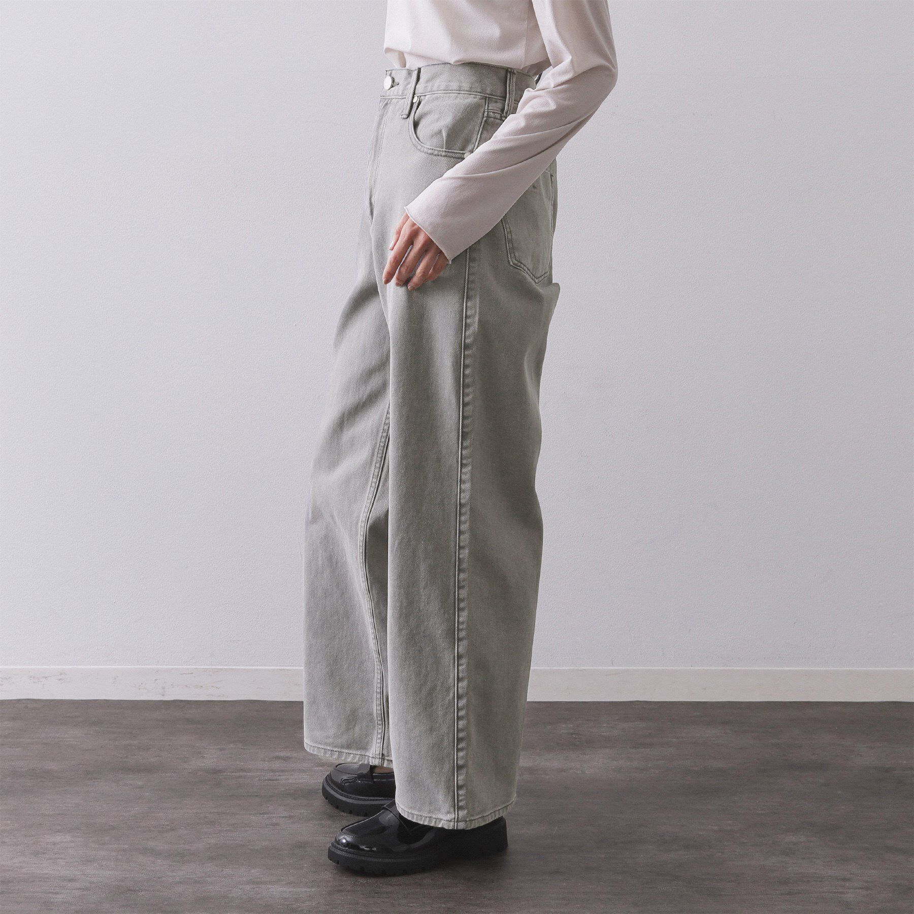 OPAQUE.CLIP「ヴィンテージカラーワイドストレートパンツ【洗濯機OK】」|その他|