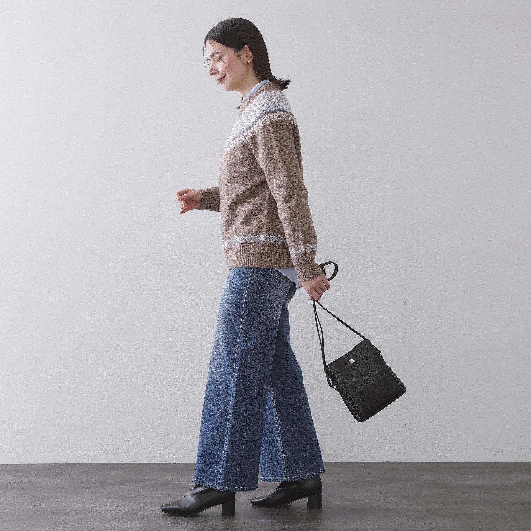 OPAQUE.CLIP「シュリンク合皮3層ミニショルダーバッグ【軽量／長さ調整可能】」|ショルダー・メッセンジャー|