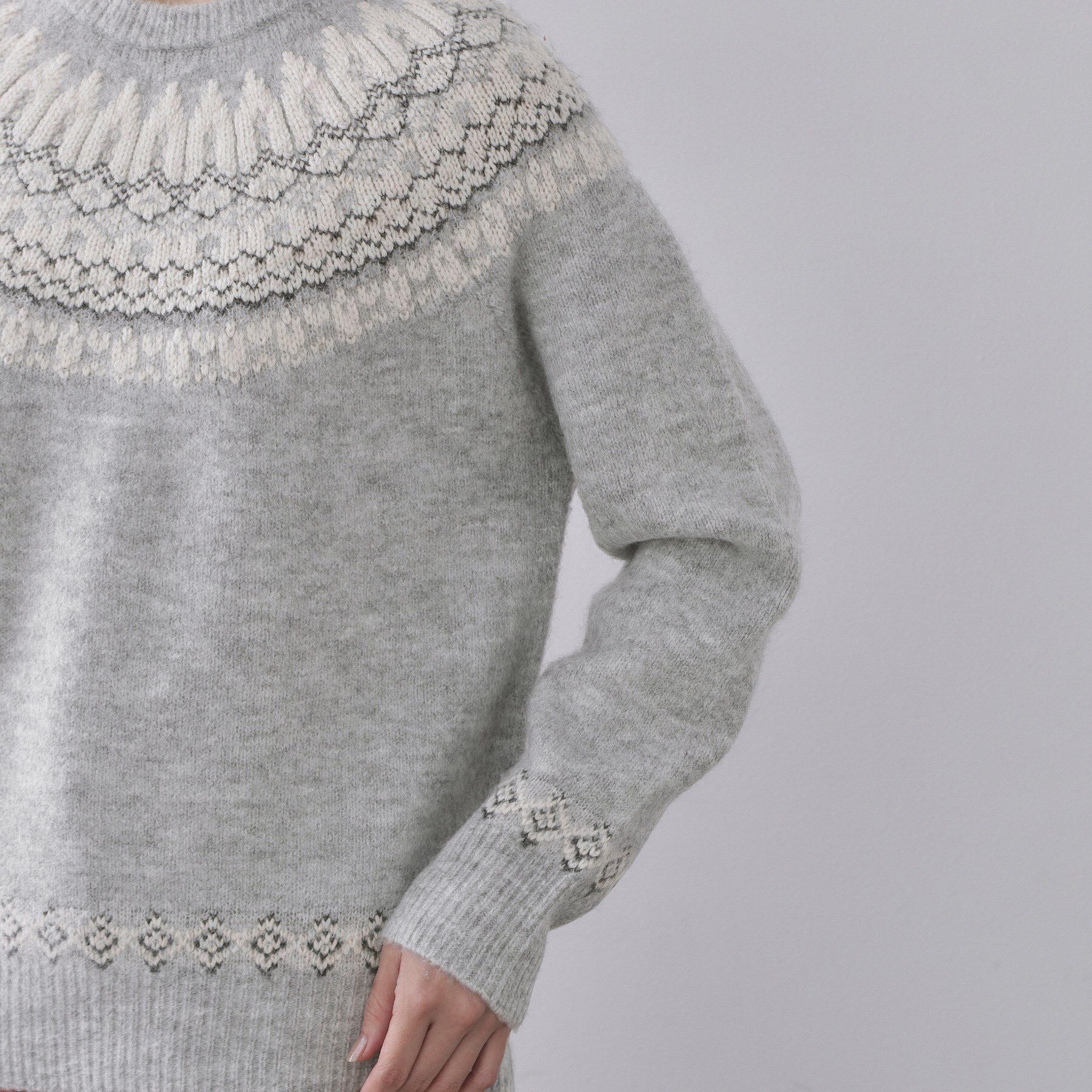 OPAQUE.CLIP「ノルディック調ニット【洗濯機OK】」|ニット・セーター|