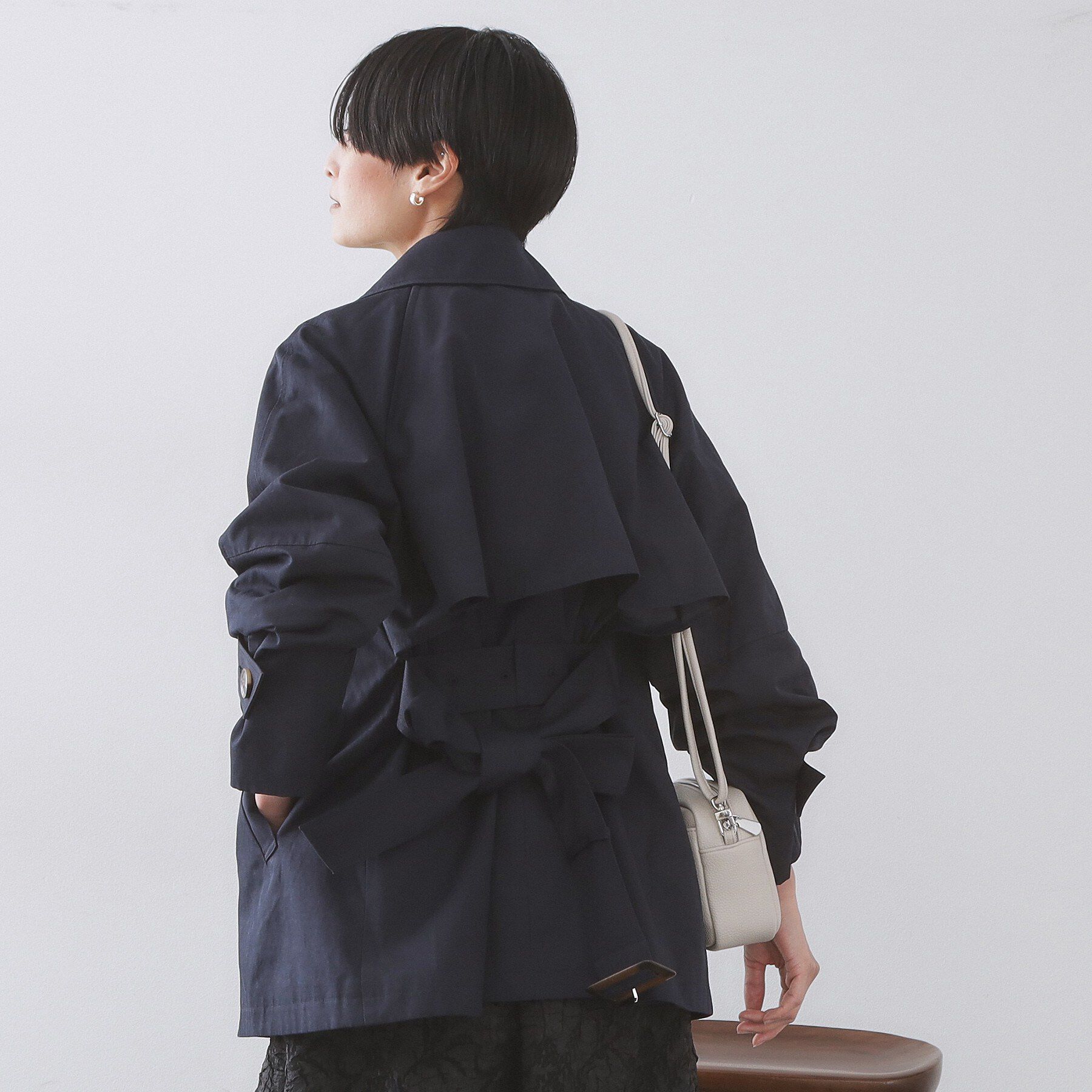 OPAQUE.CLIP「ミドルトレンチコート【洗濯機OK】」|トレンチコート|