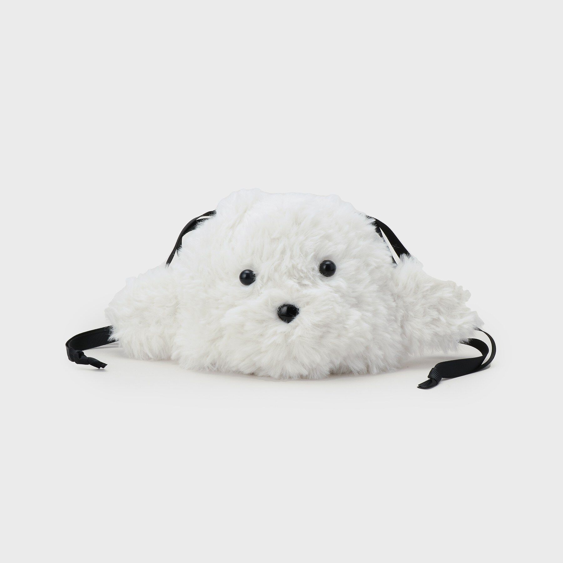 OPAQUE.CLIP「ふわふわアニマル巾着ポーチ」|ポーチ|オフホワイト(003