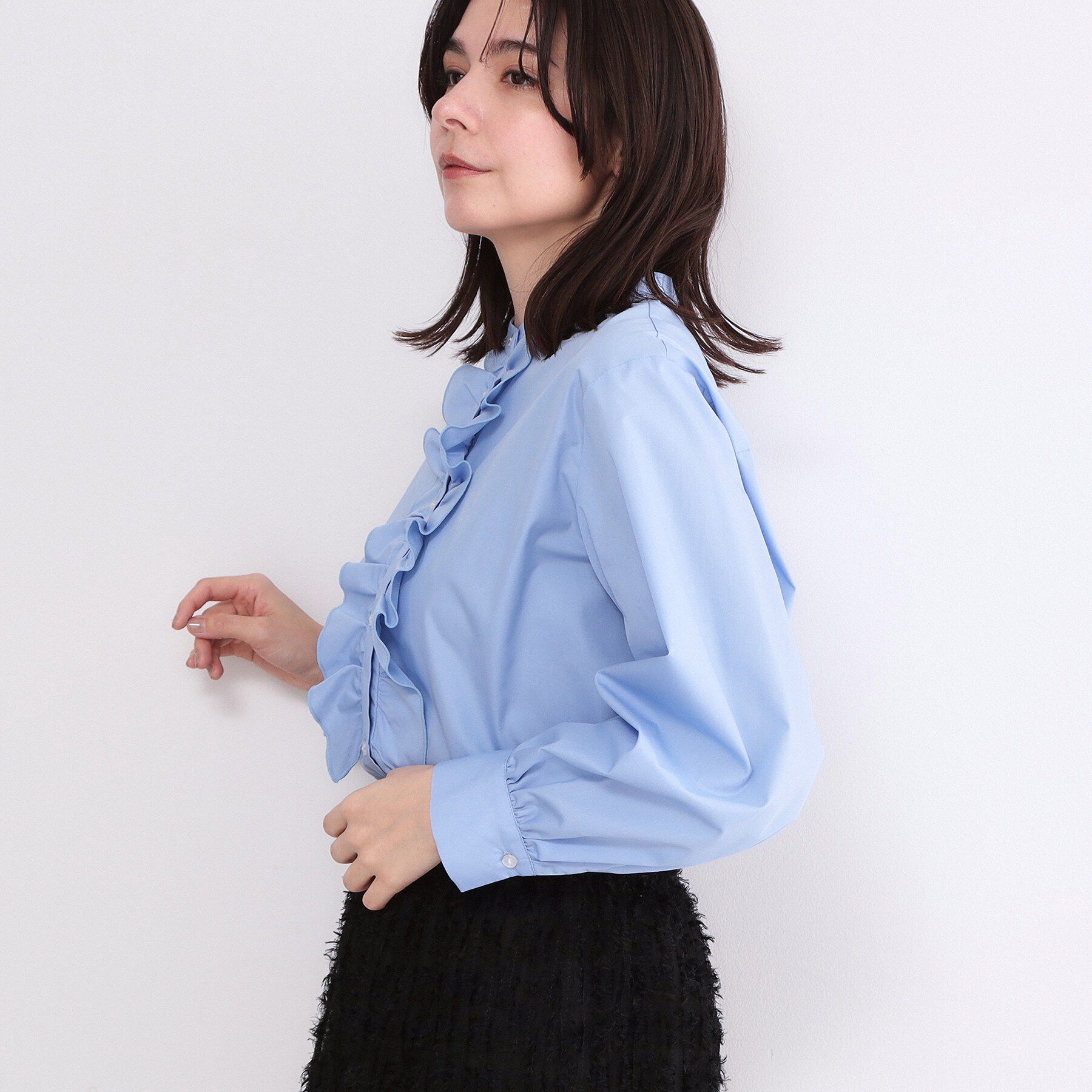 OPAQUE.CLIP「フロントフリルブラウス【洗濯機OK】」|シャツ・ブラウス|