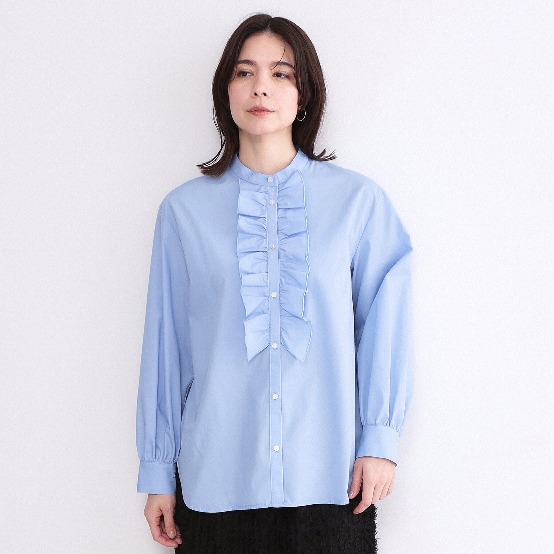 OPAQUE.CLIP「フロントフリルブラウス【洗濯機OK】」|シャツ・ブラウス|