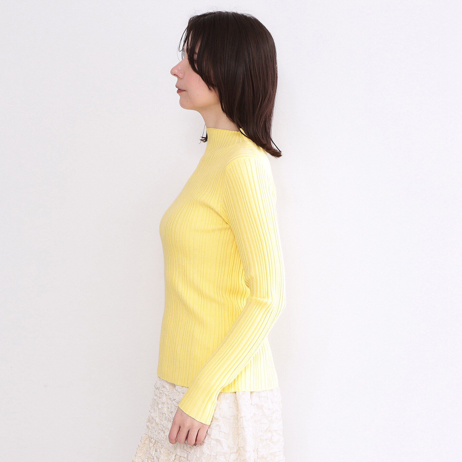 OPAQUE.CLIP「ランダムリブハイネックニット【洗濯機OK】」|ニット・セーター|