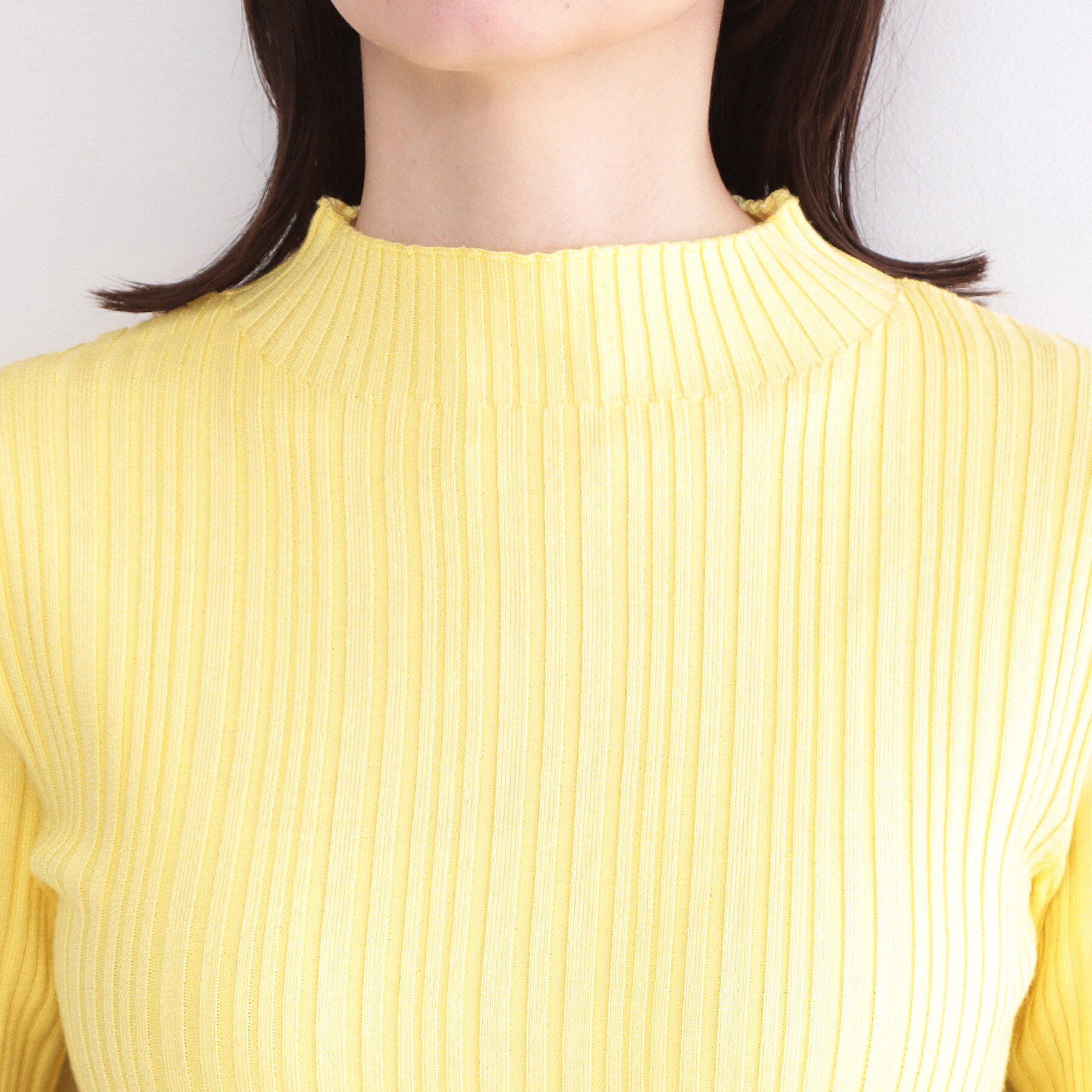 OPAQUE.CLIP「ランダムリブハイネックニット【洗濯機OK】」|ニット・セーター|