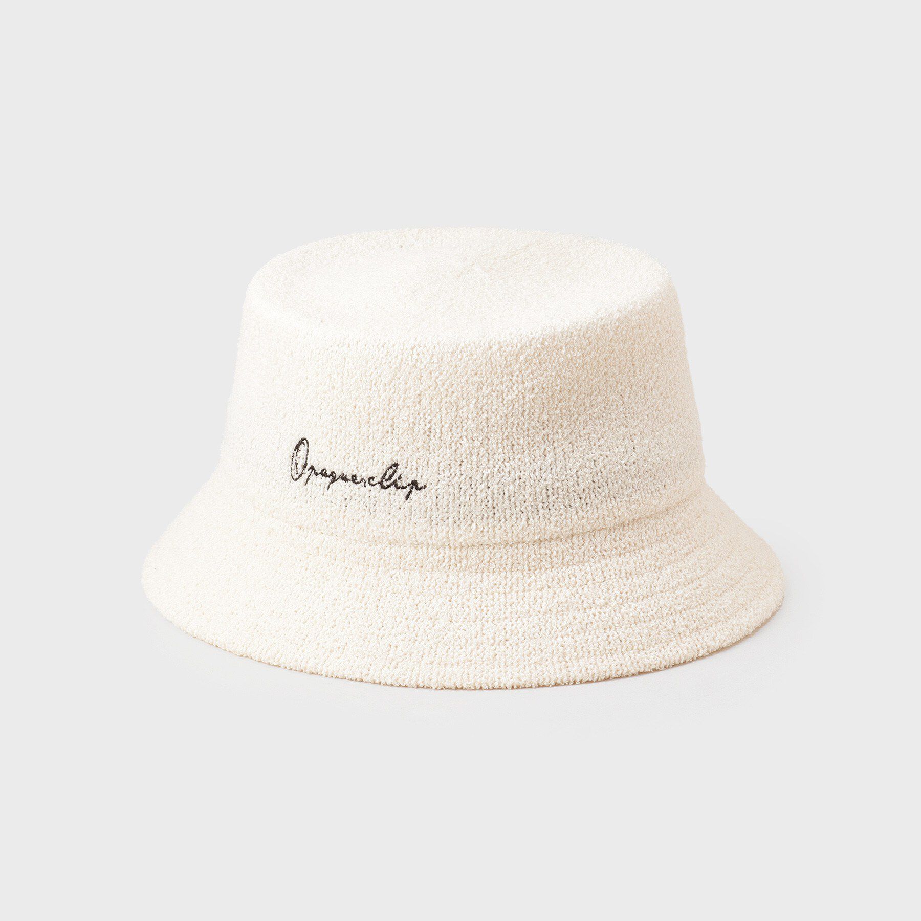 OPAQUE.CLIP「刺繍入りパイル調バケットハット」|ハット|