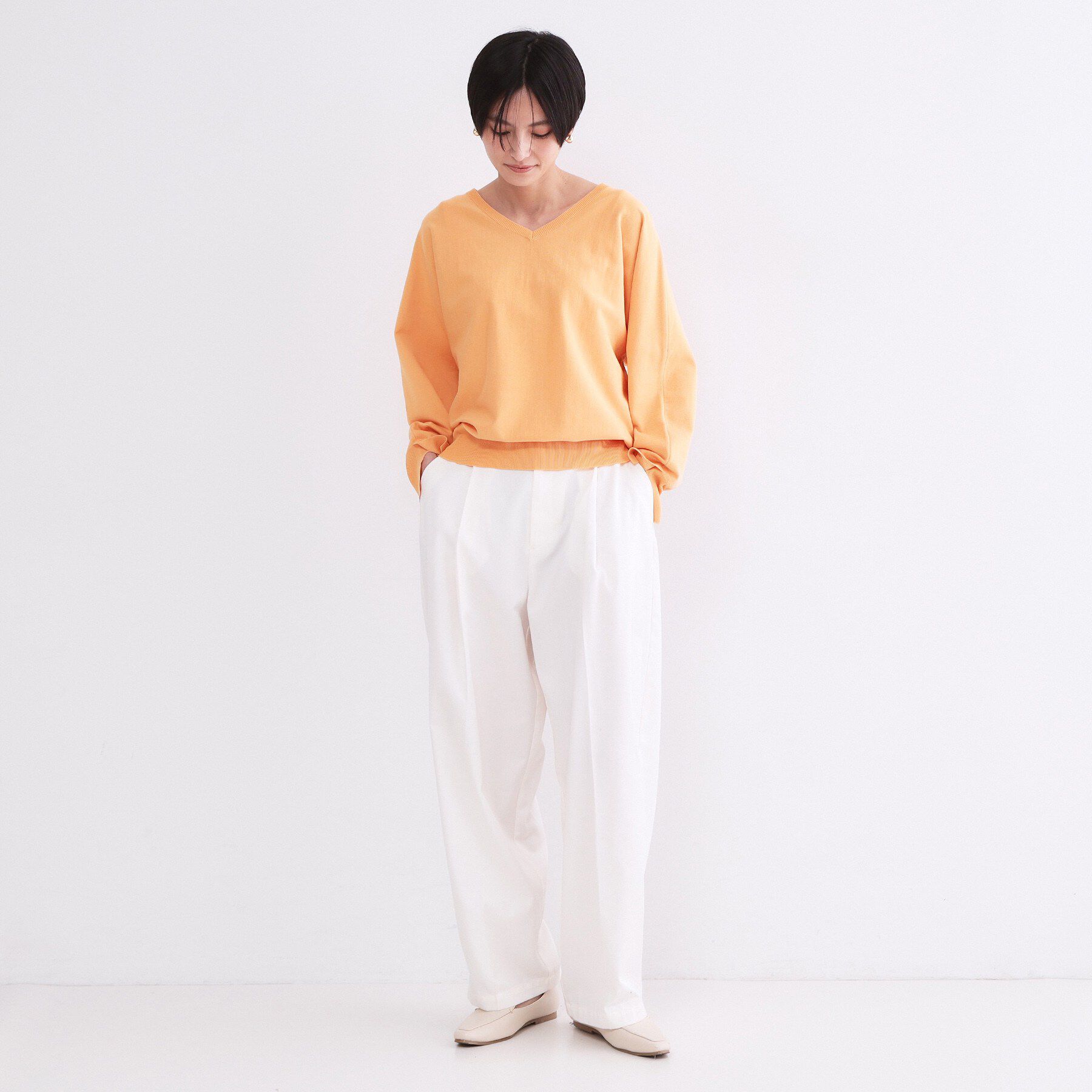 OPAQUE.CLIP「リラクシードルマンスリーブニット【洗濯機OK/抗ピル】」|ニット・セーター|