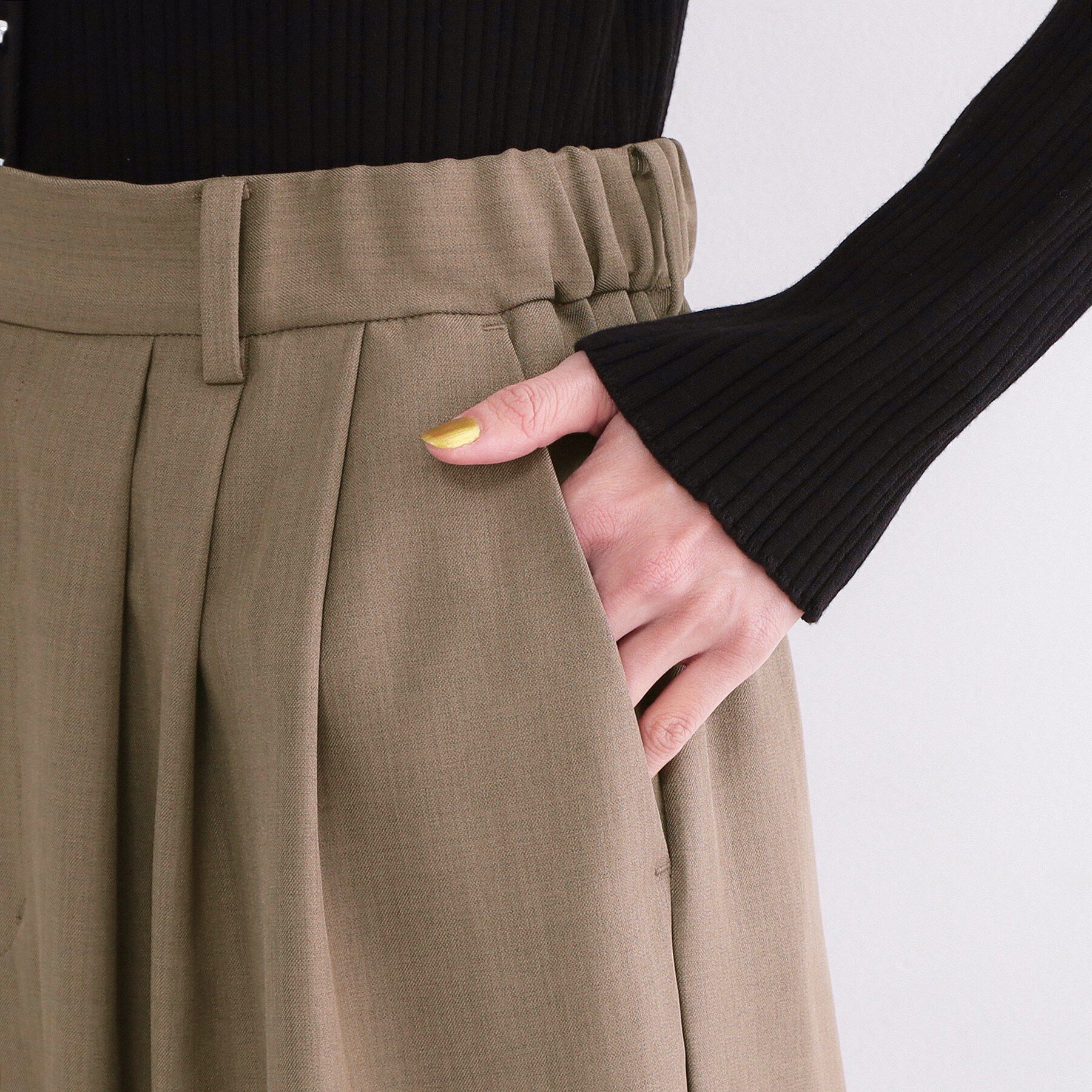 OPAQUE.CLIP「美脚ストレッチ イージータックワイドパンツ【洗濯機OK】」|その他|