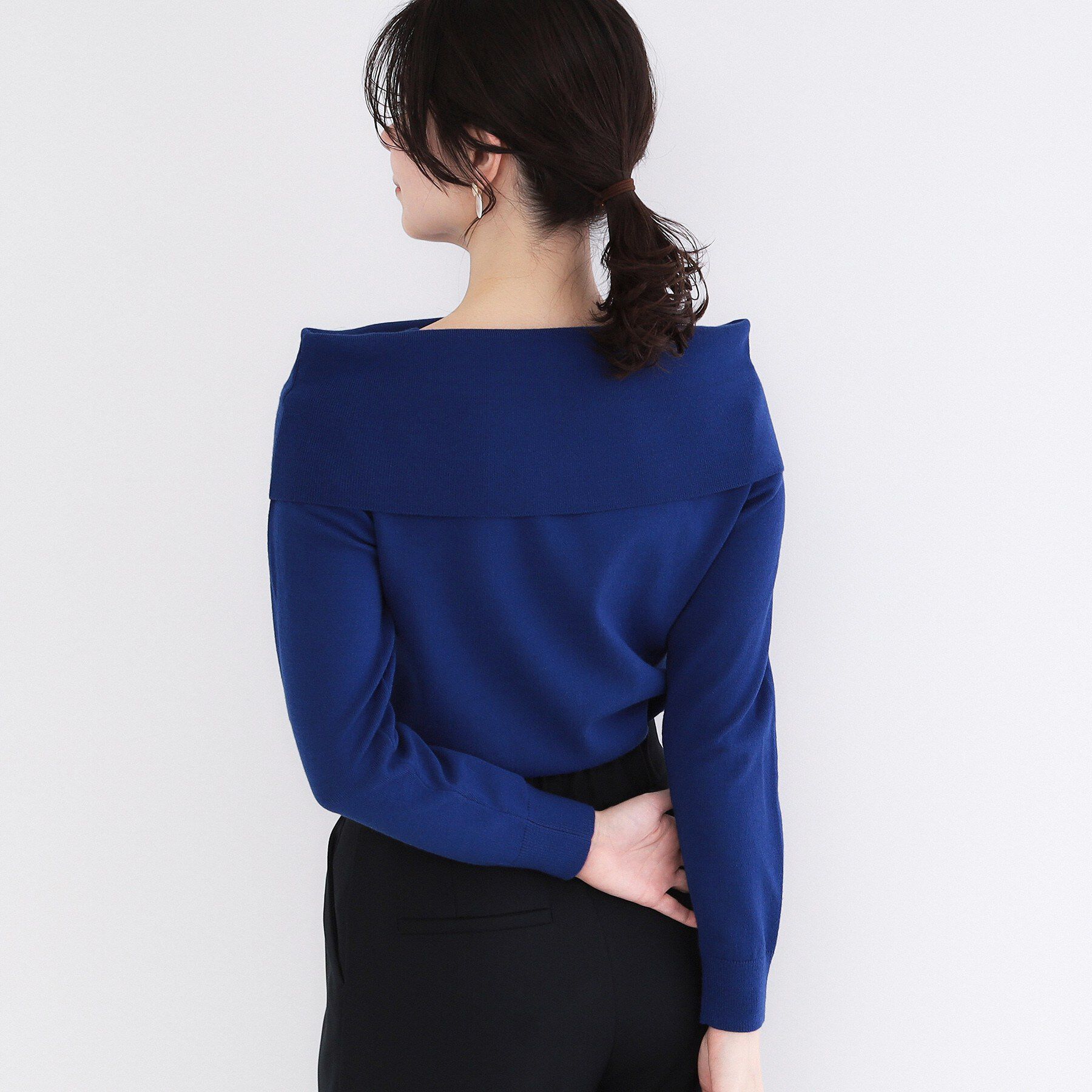 OPAQUE.CLIP「オフショルダーデザインニット【洗濯機OK】」|ニット・セーター|