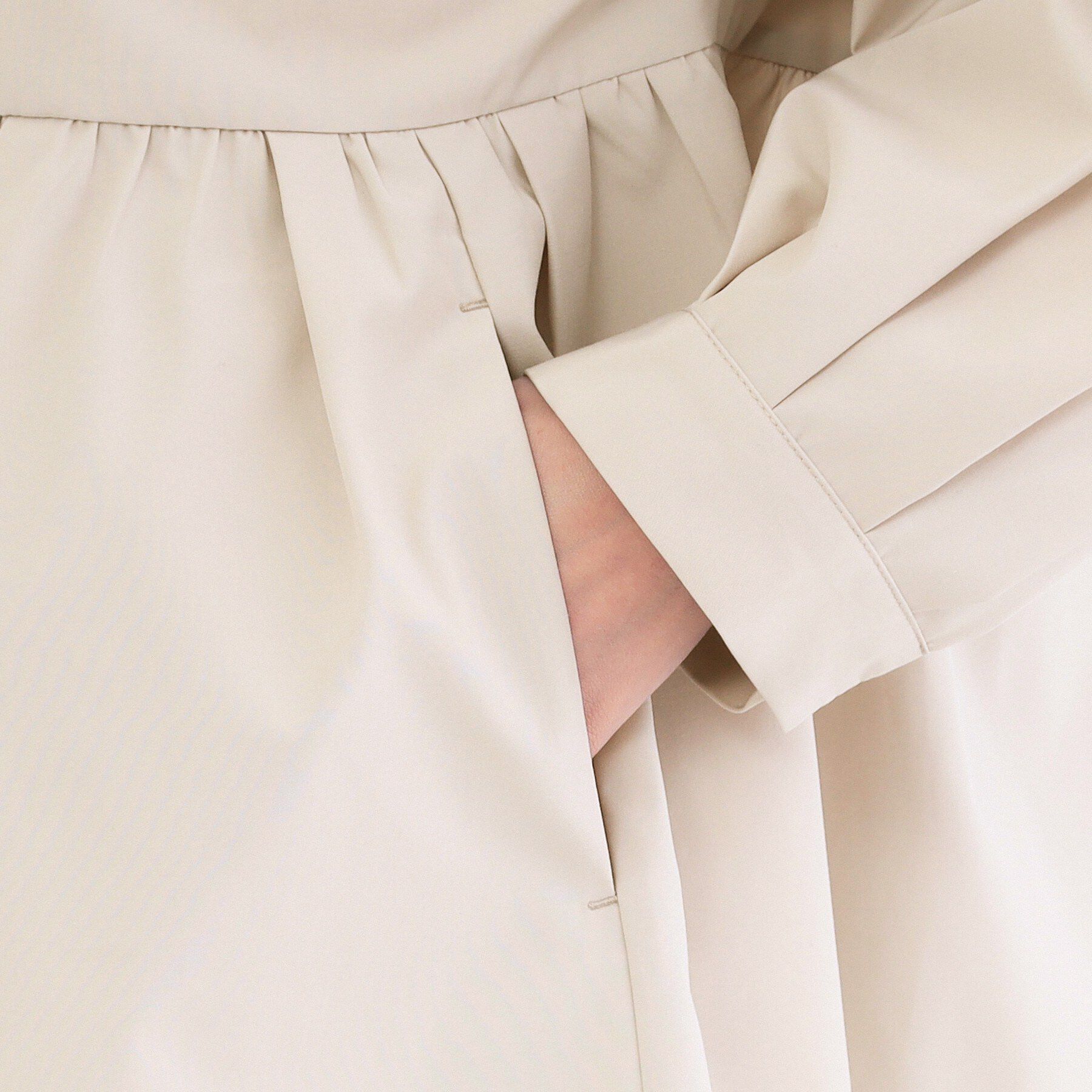 OPAQUE.CLIP「撥水ノーカラーペプラムブルゾン【洗濯機OK/抗ピル】」|ブルゾン・スタジャン|