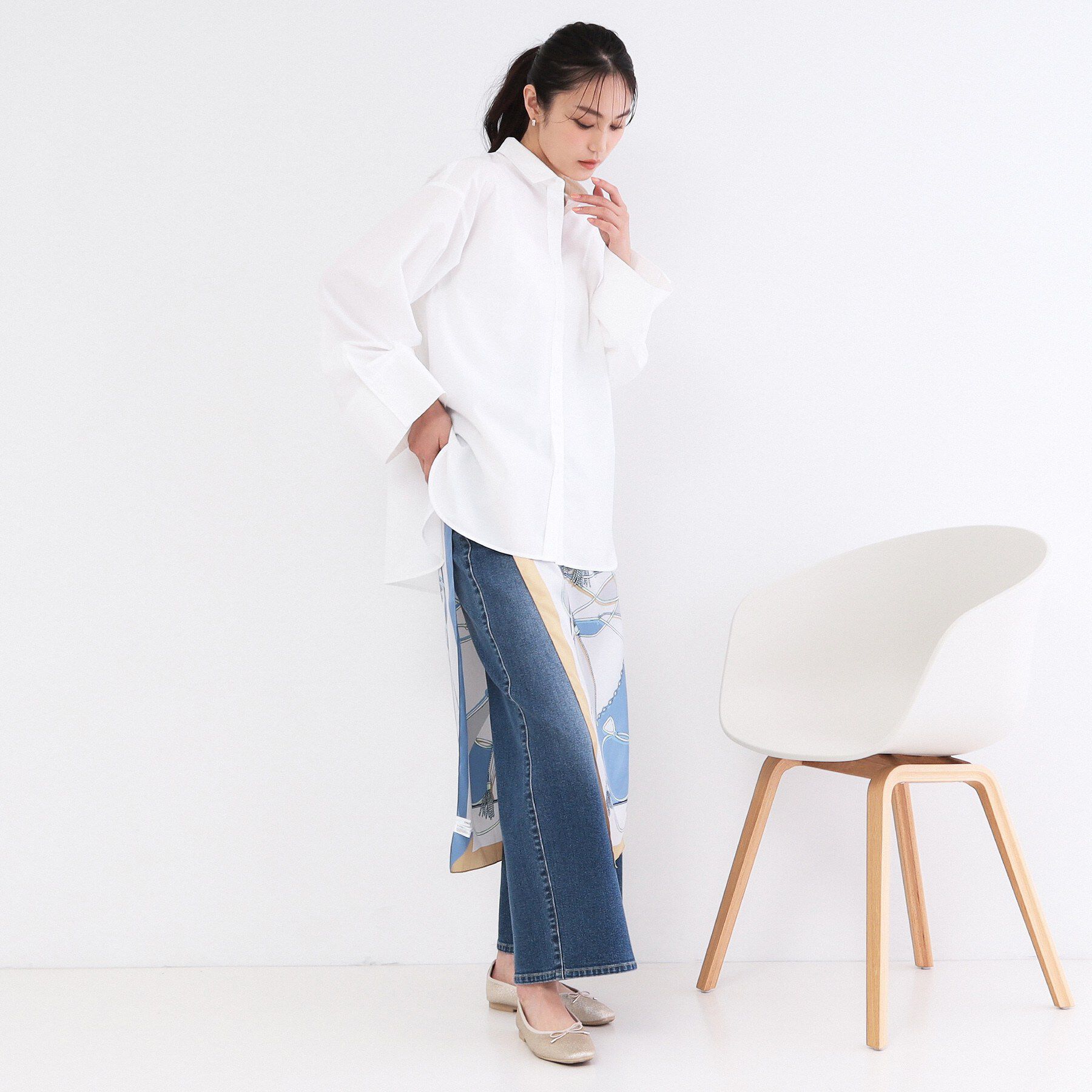 OPAQUE.CLIP「2WAY変形スリーブシャツ【洗濯機OK】」|シャツ・ブラウス|