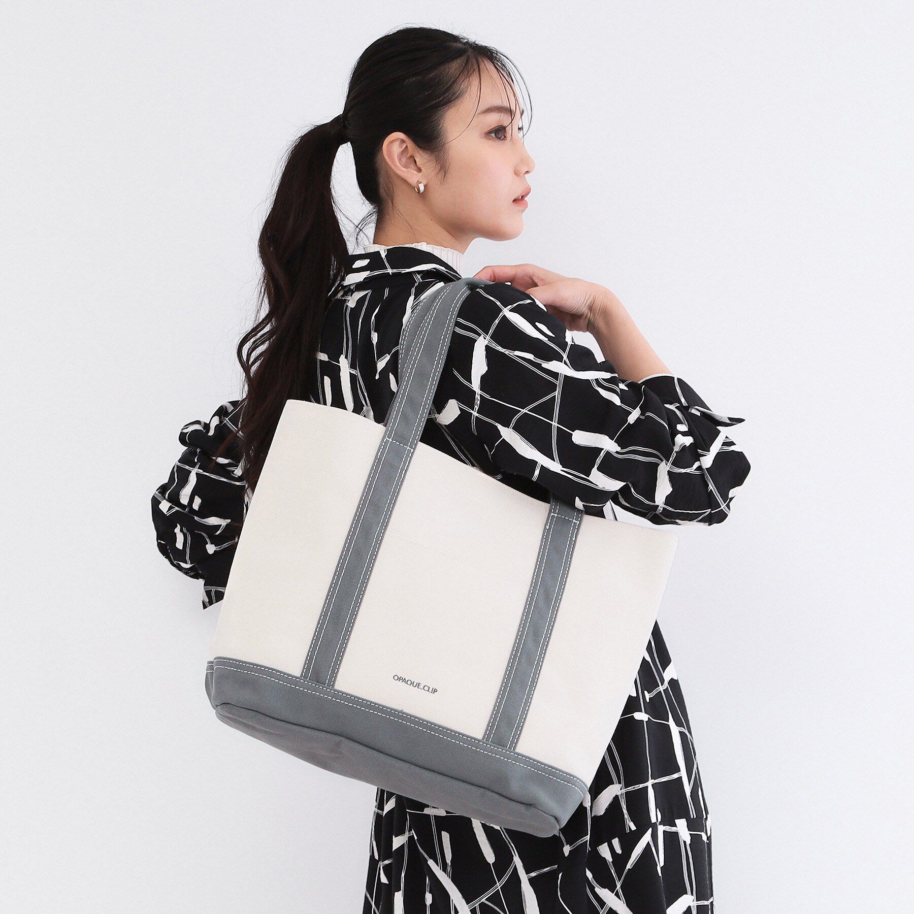 OPAQUE.CLIP「バイカラー帆布BIGトート」|トートバッグ|