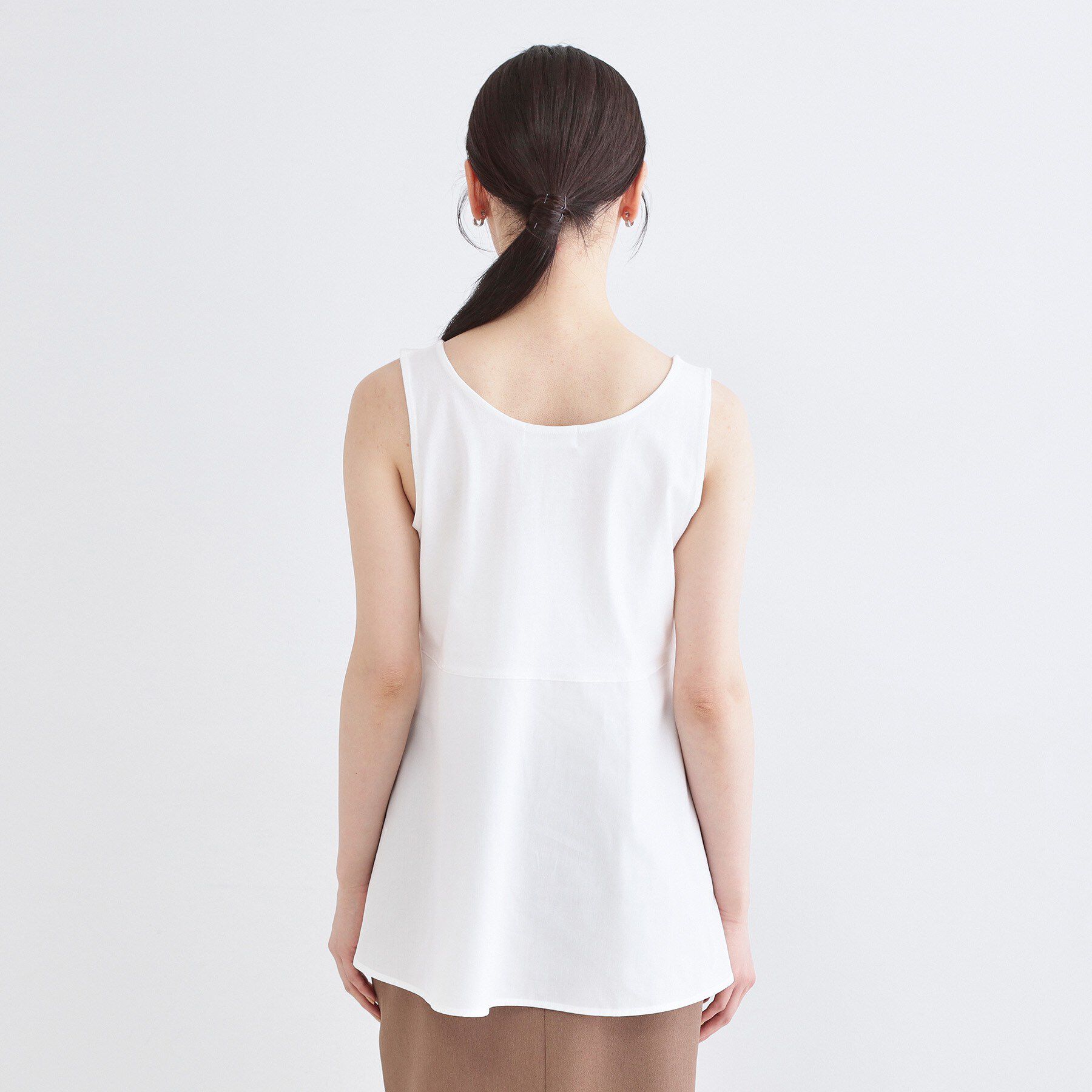 OPAQUE.CLIP「《ツインセット》ワイドニット&times;裾フレアタンクトップ【洗濯機OK】」|ニット・セーター|