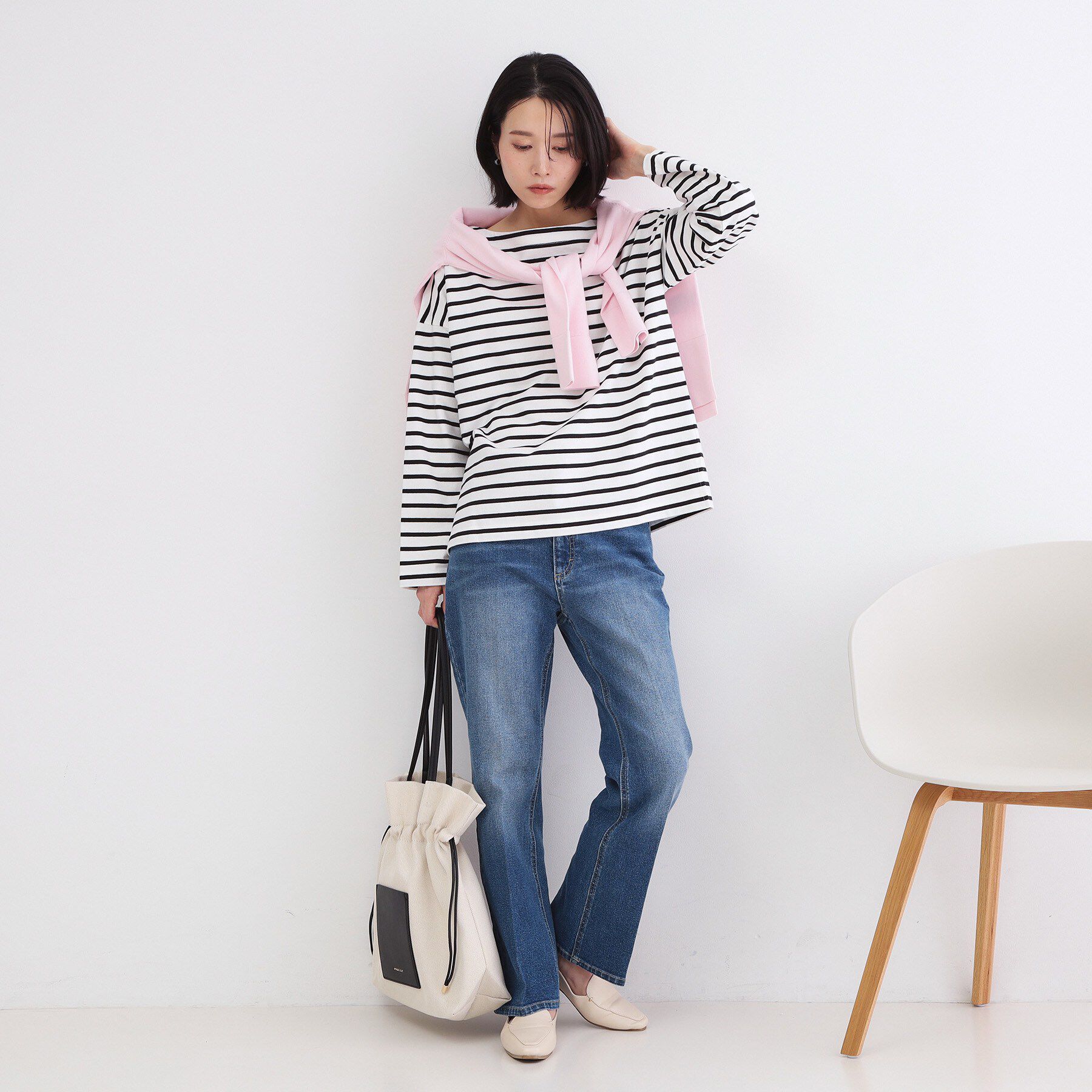 OPAQUE.CLIP「ボーダートップス【洗濯機OK】」|Tシャツ・カットソー|