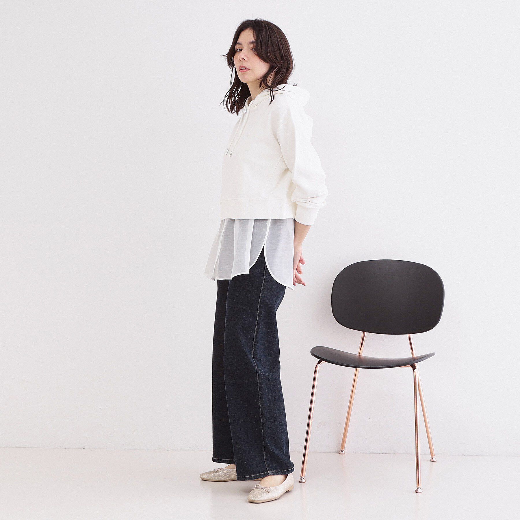 OPAQUE.CLIP「ショート裏毛フーディ【洗濯機OK】」|パーカー|