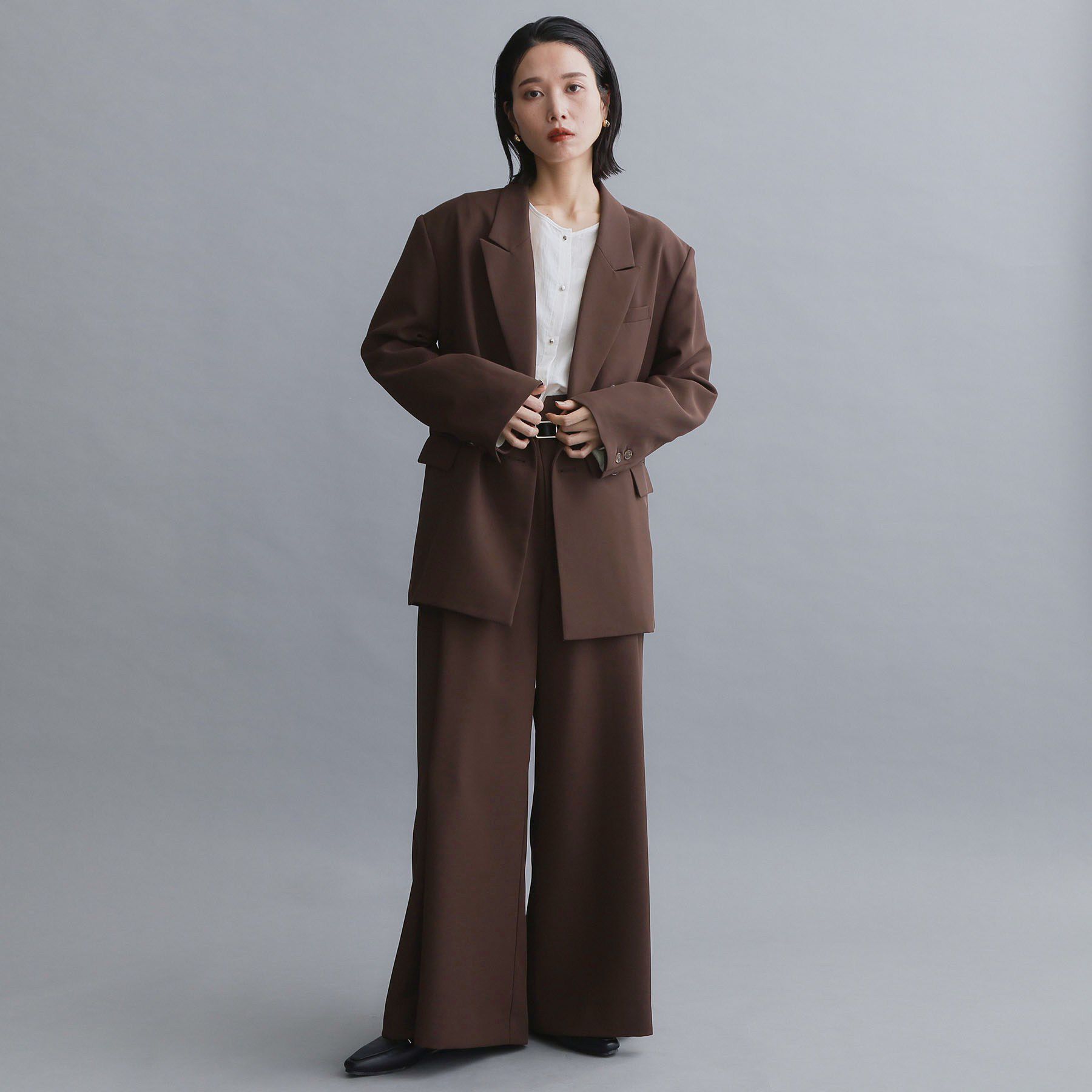 OPAQUE.CLIP「【es】ダブルブレストテーラードジャケット/セットアップ対応可【洗える】」|テーラードジャケット|