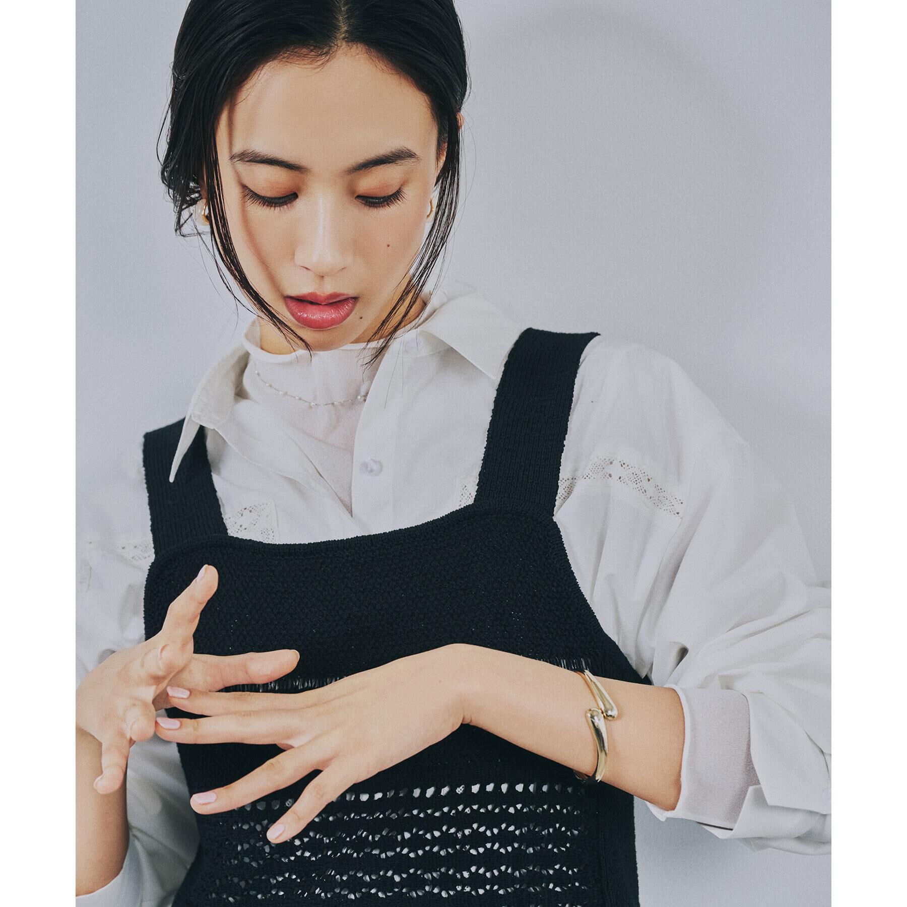 OPAQUE.CLIP「レーストリミングシャツ【洗濯機OK】」|シャツ・ブラウス|