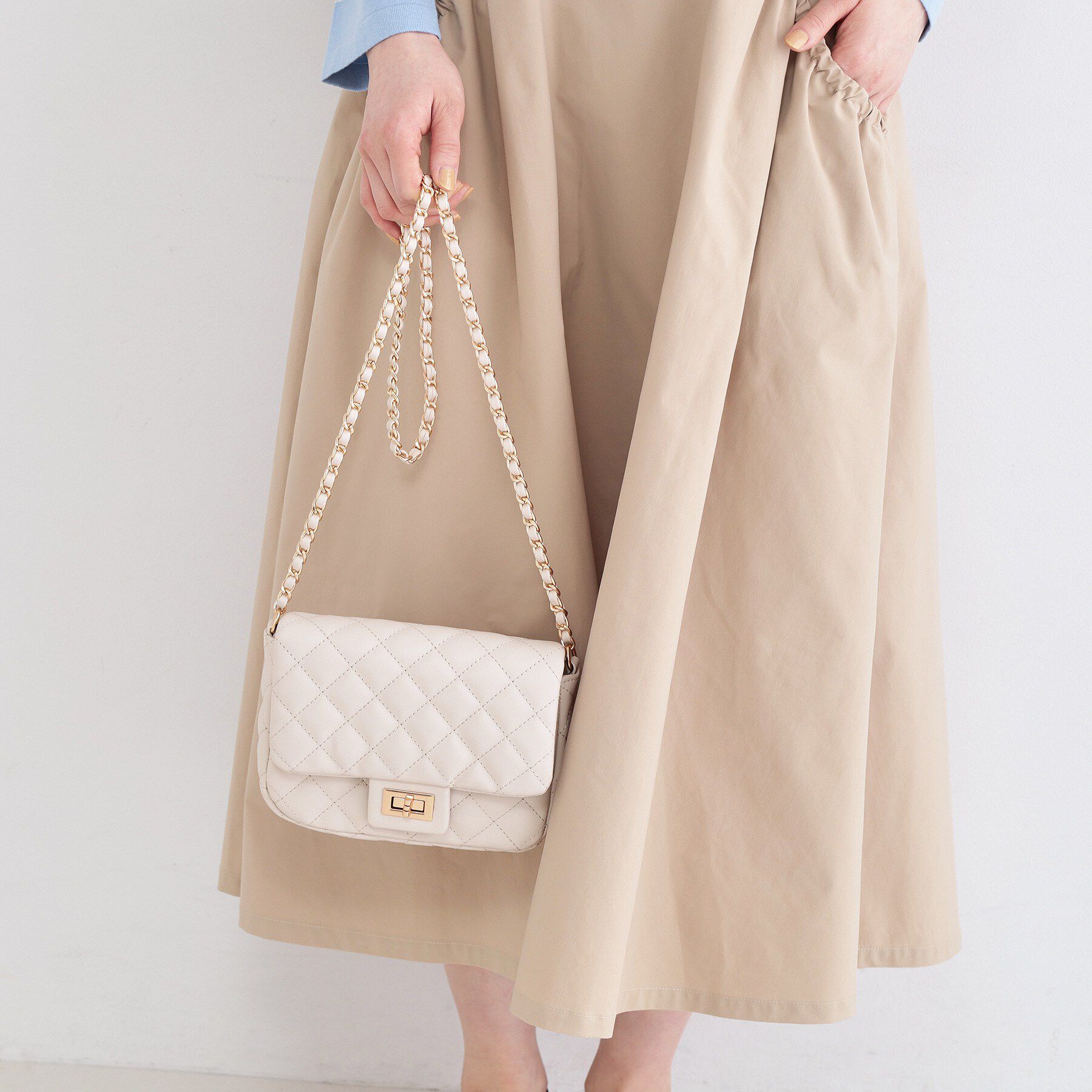 OPAQUE.CLIP「2WAYダイヤキルトチェーンショルダー」|ショルダー・メッセンジャー|